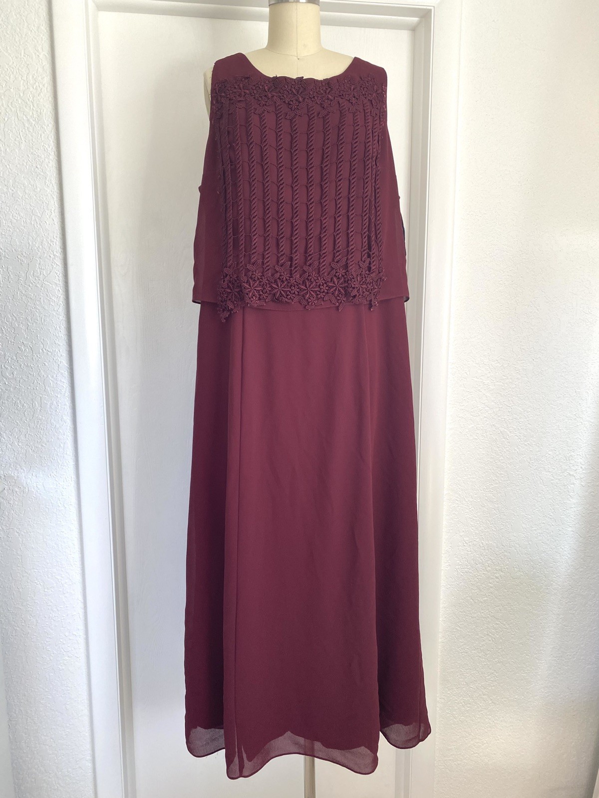 Vintage Poly USA Dress XL + Jacket wedding guest Party 2 PC made in USA