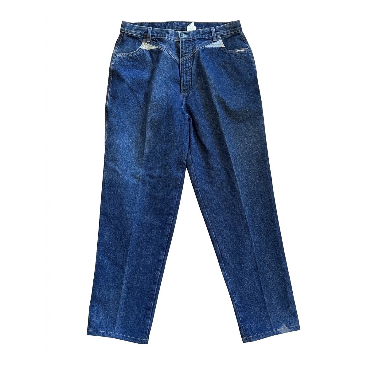 Vintage Rockies High Waisted Western Jeans Dark Wash Tapered Leg 19/20 38 x 36