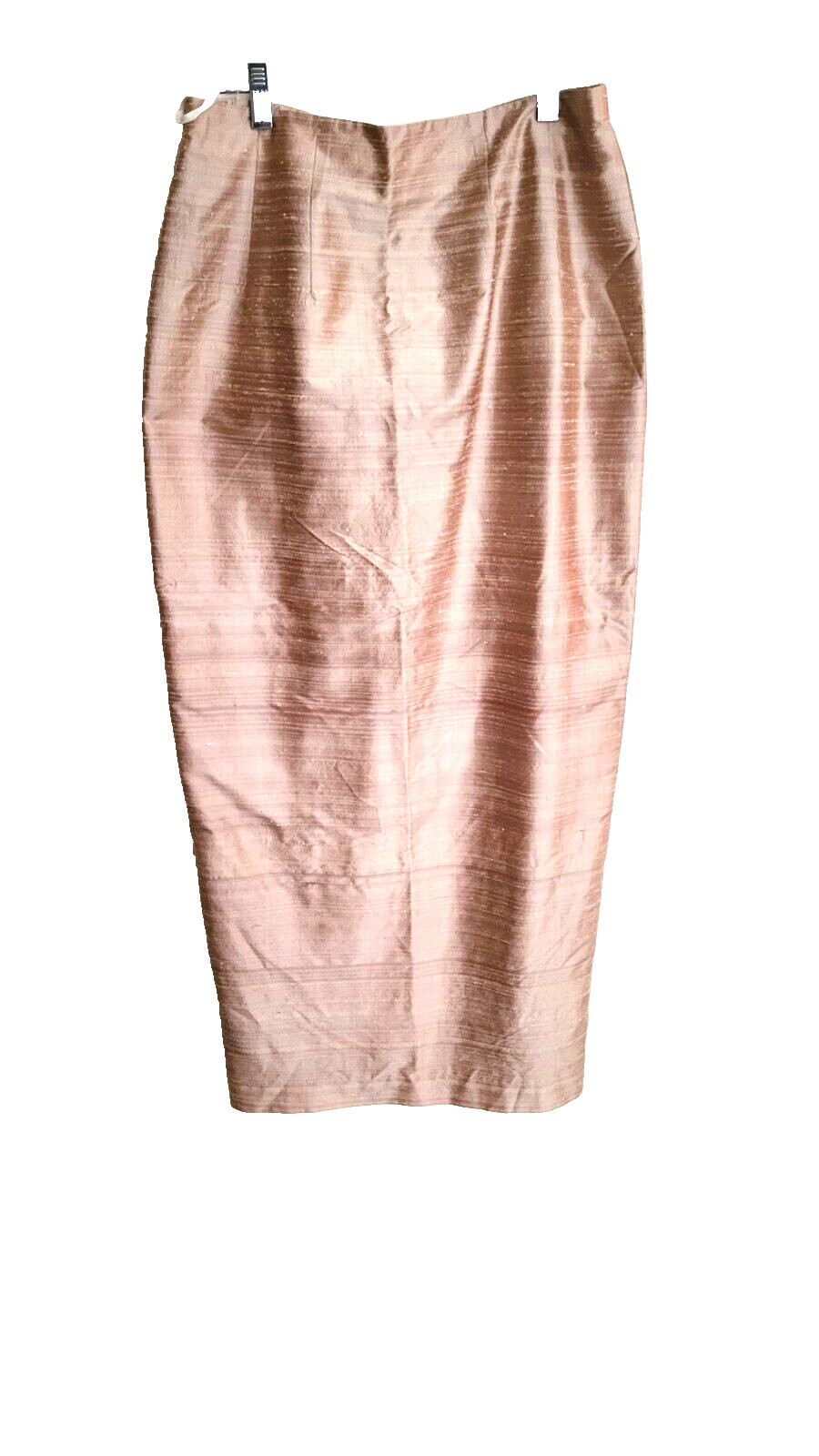 Watters & Watters Vintage Raw Silk Pale Golden Pink Long Formal Skirt Size M