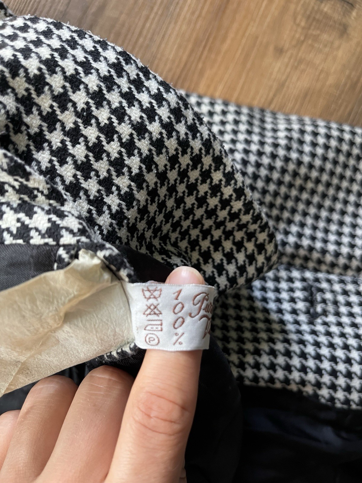 Vintage Blazer 70s| Made in Italy| Houndstooth| 100% Wool| Oversized