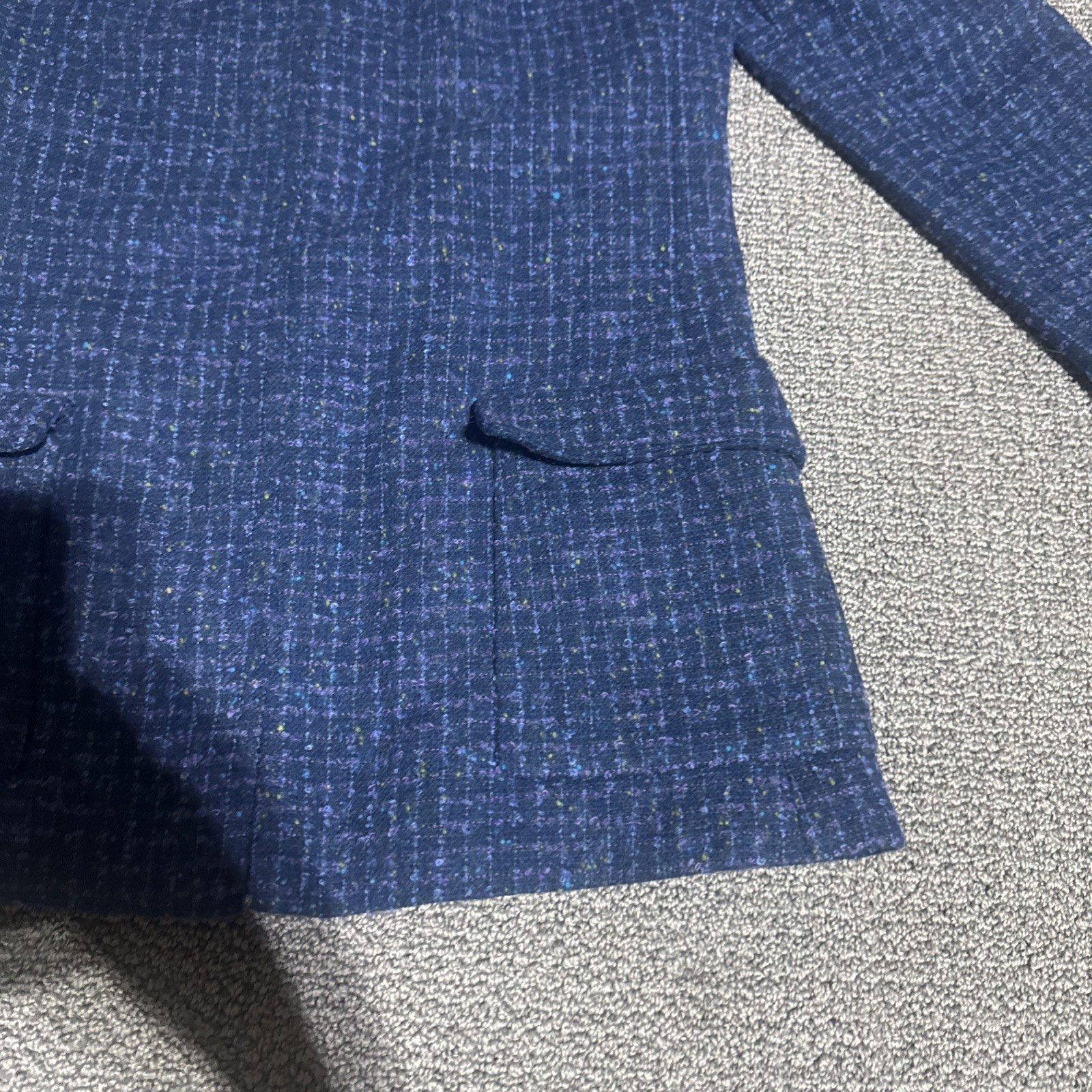 vogue paris original Women’s Dress Jacket Blue Handmade Vintage