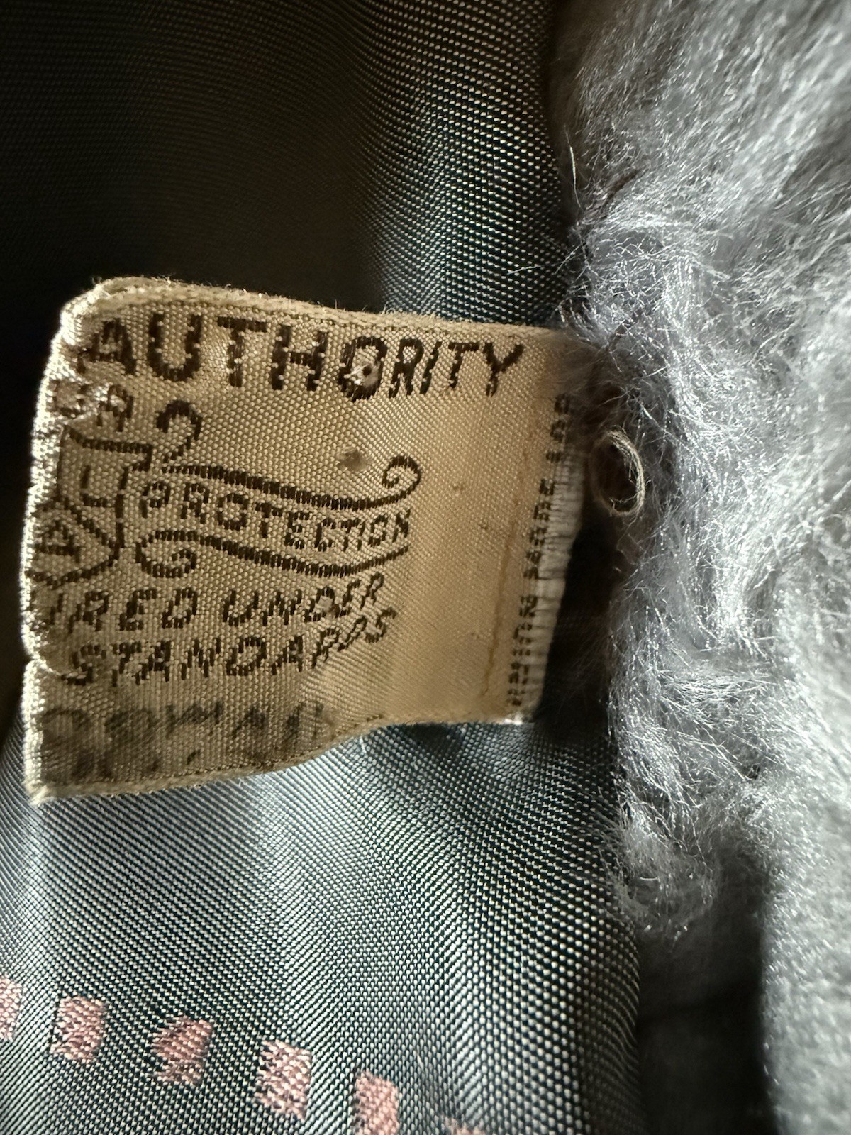 1958-1960 „Fur Label Authority” Grey, Faux Fur, Knee-Length Winter Coat