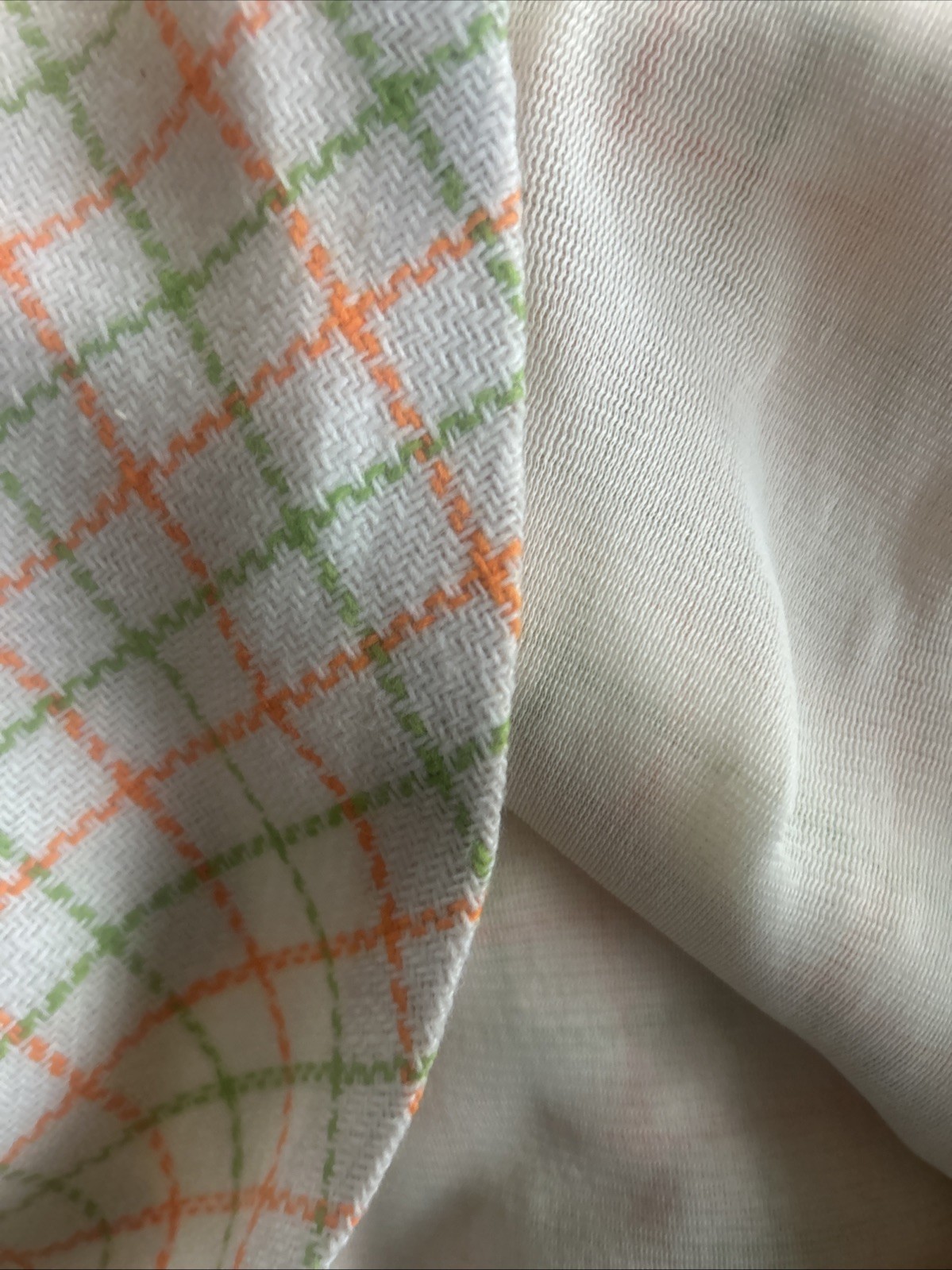 1960s vintage BeeDee JRS Shift Dress Orange And Plaid Original Paper Tags Sz 15