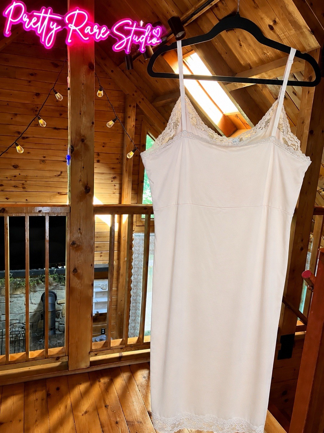 ✨Vintage By Mel-Lin White Satin Lace Full Slip Nightgown Size 40 USA ✨#203