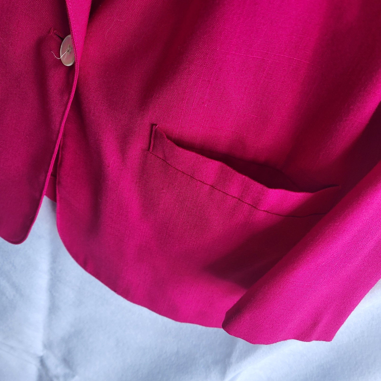vintage Alfred dunner suit set blazer skirt pink 12/16 pockets machine wash usa