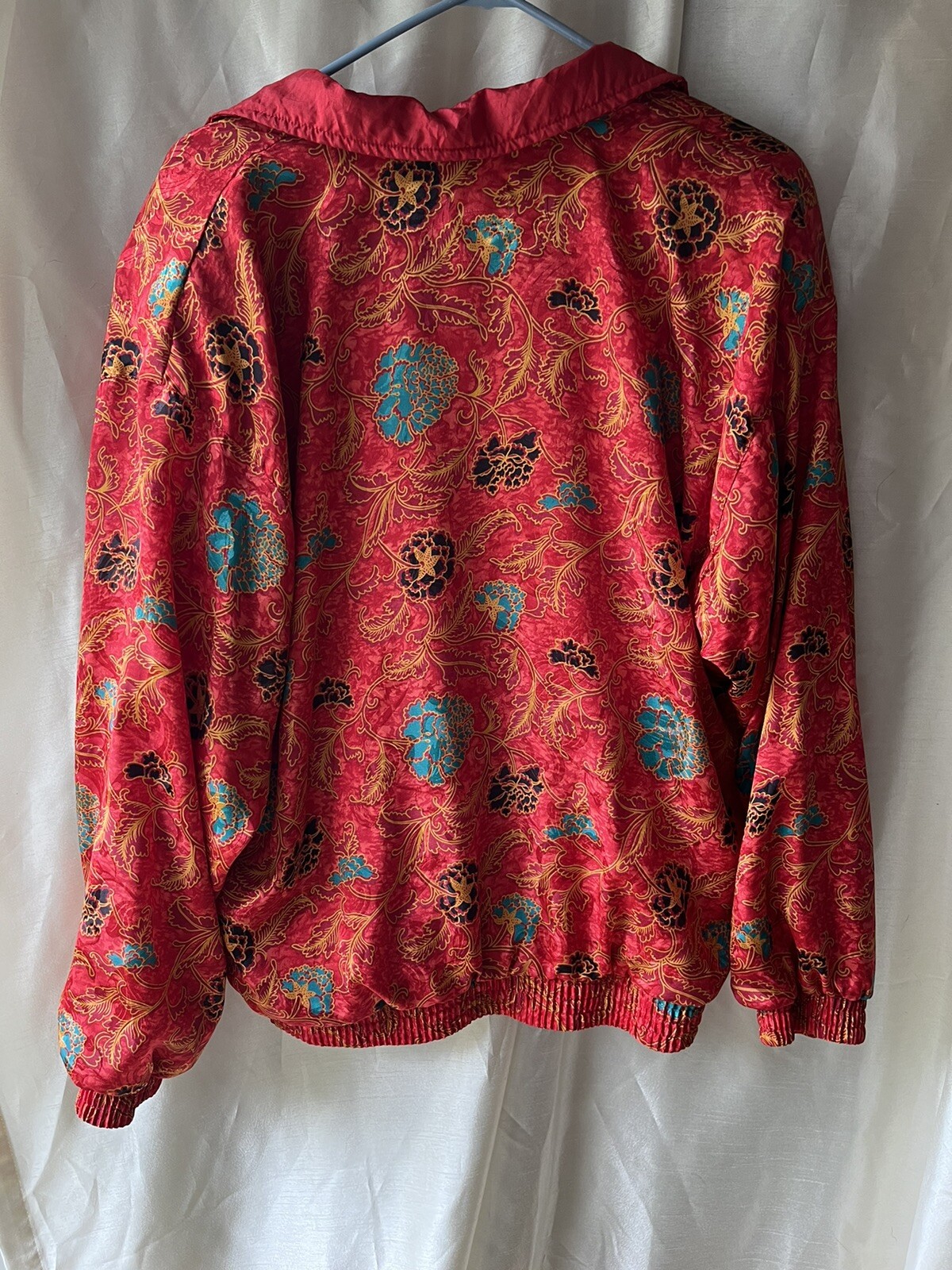 Vintage 80s Amanda Smith Sport Paisley Windbreaker Jacket Shoulder Pads