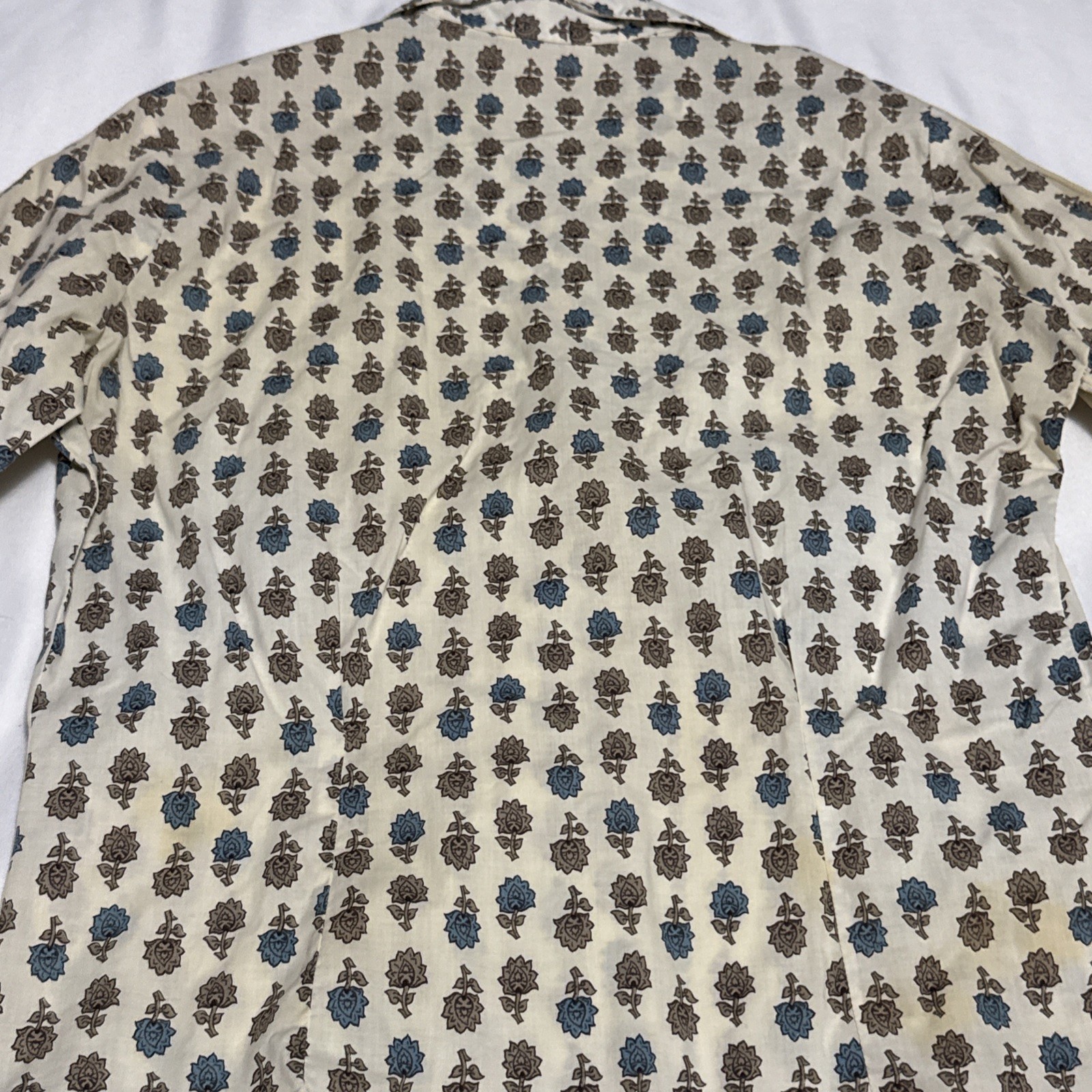 1960’s-1970’s Ship N Shore Button Up Blouse Shirt Rose Floral Pattern VTG READ