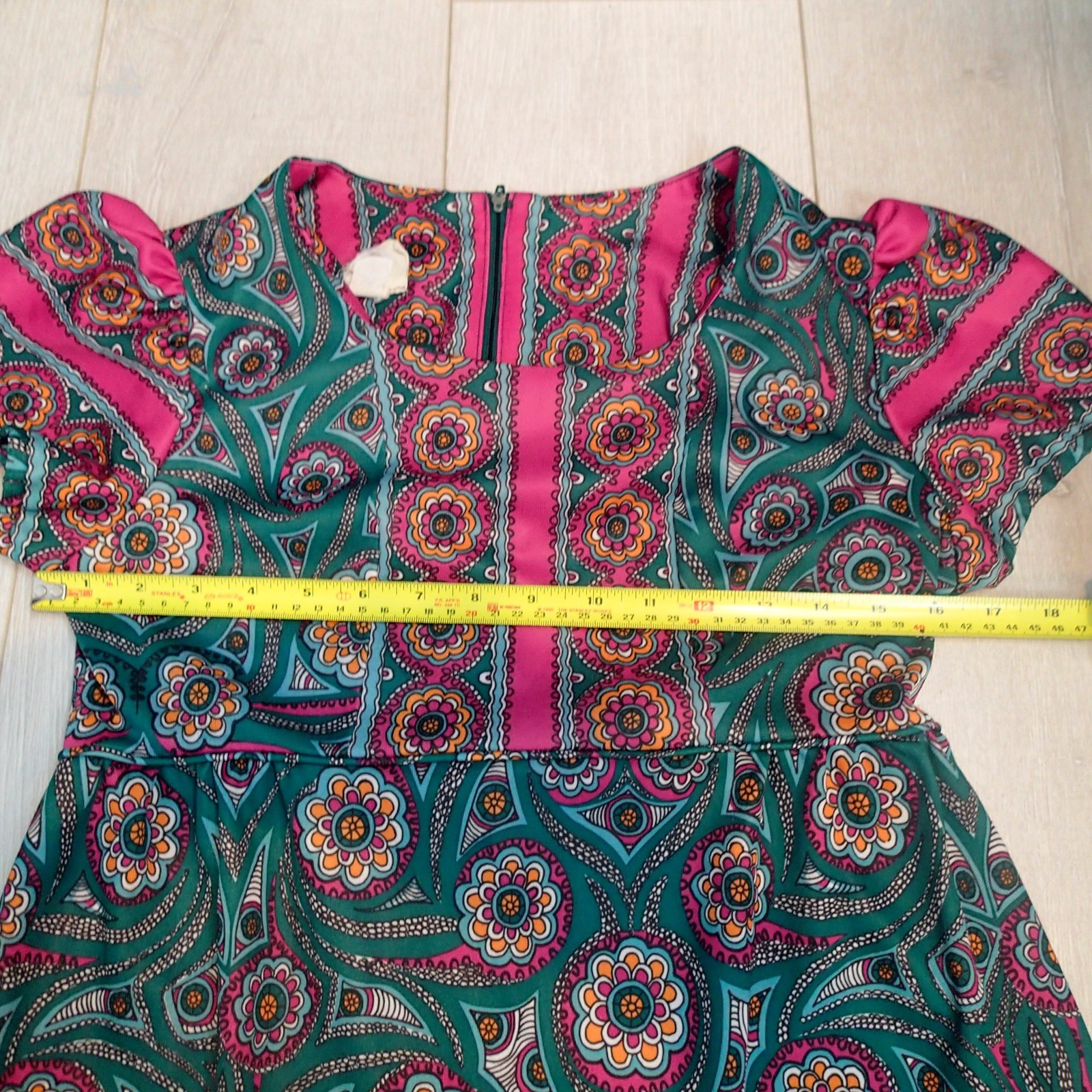 vtg Hoot Owl Groovy Floral maxi Dress sz 13 m/l 70s Chic Prairie Festival long