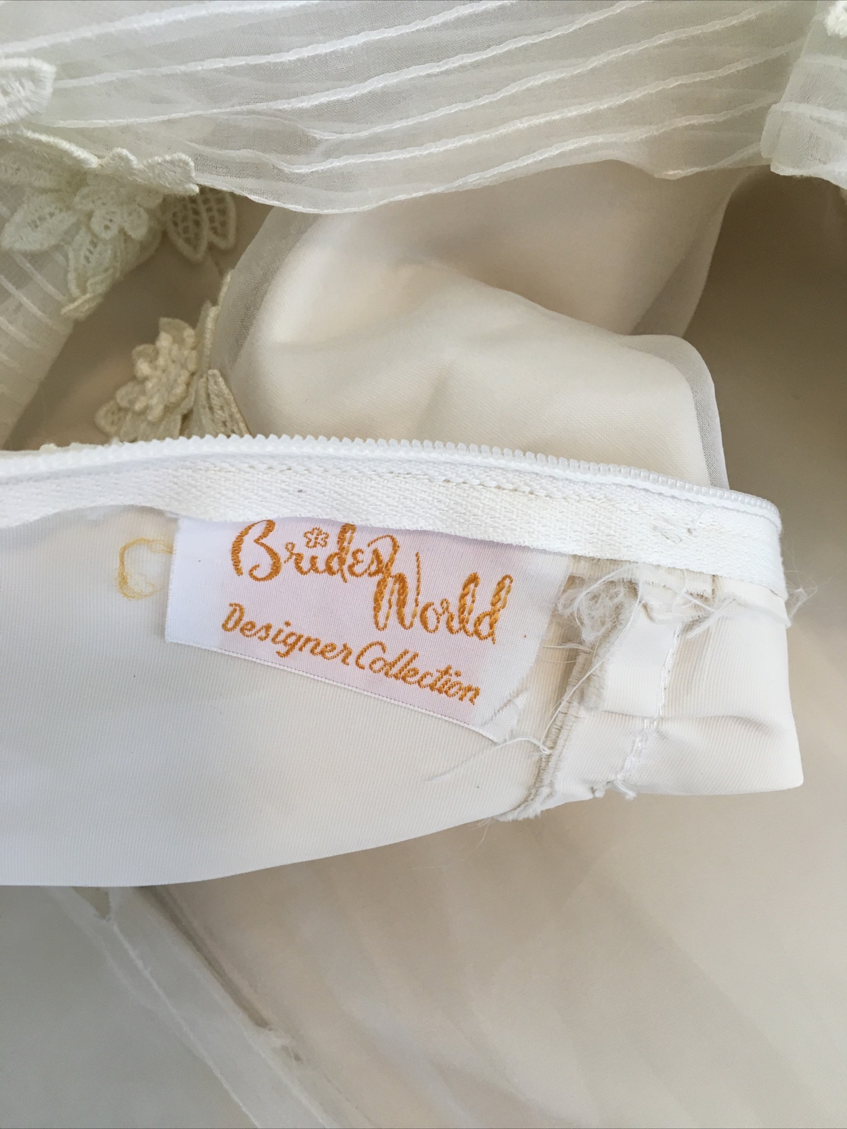 VTG Brides World Designer Collection Floral Cottagecore Prairie Wedding Dress