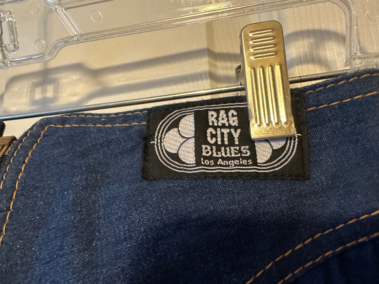 Vintage Rag City Blues Los Angeles Zip Around Denim Jeans Size 30 9/10 Dark Wash