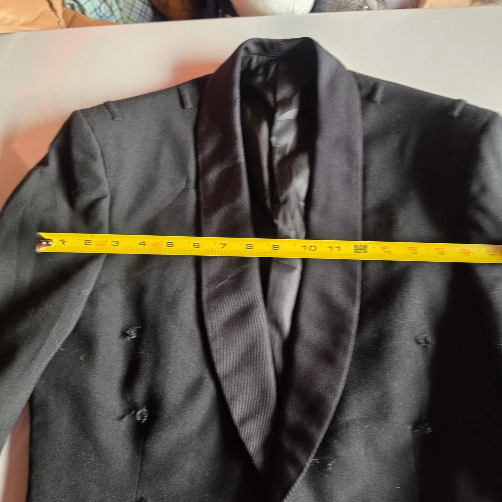 Vintage Sears Personalized Uniforms USAF Mess Dress Jacket Black Cropped 39R