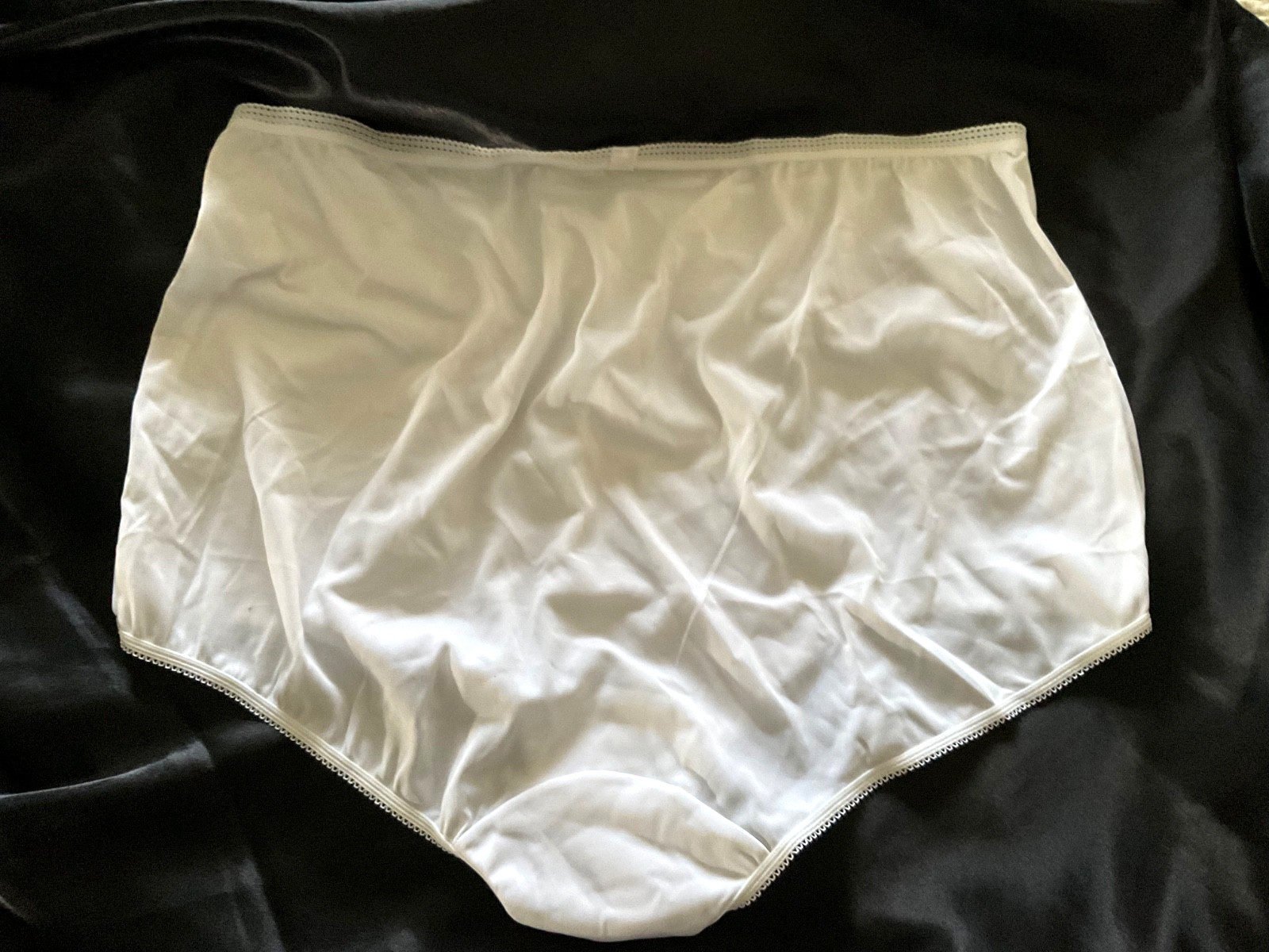 VTG Sears Panty Briefs Silky White Mushroom Gusset Panties Size 11 Granny Pantie
