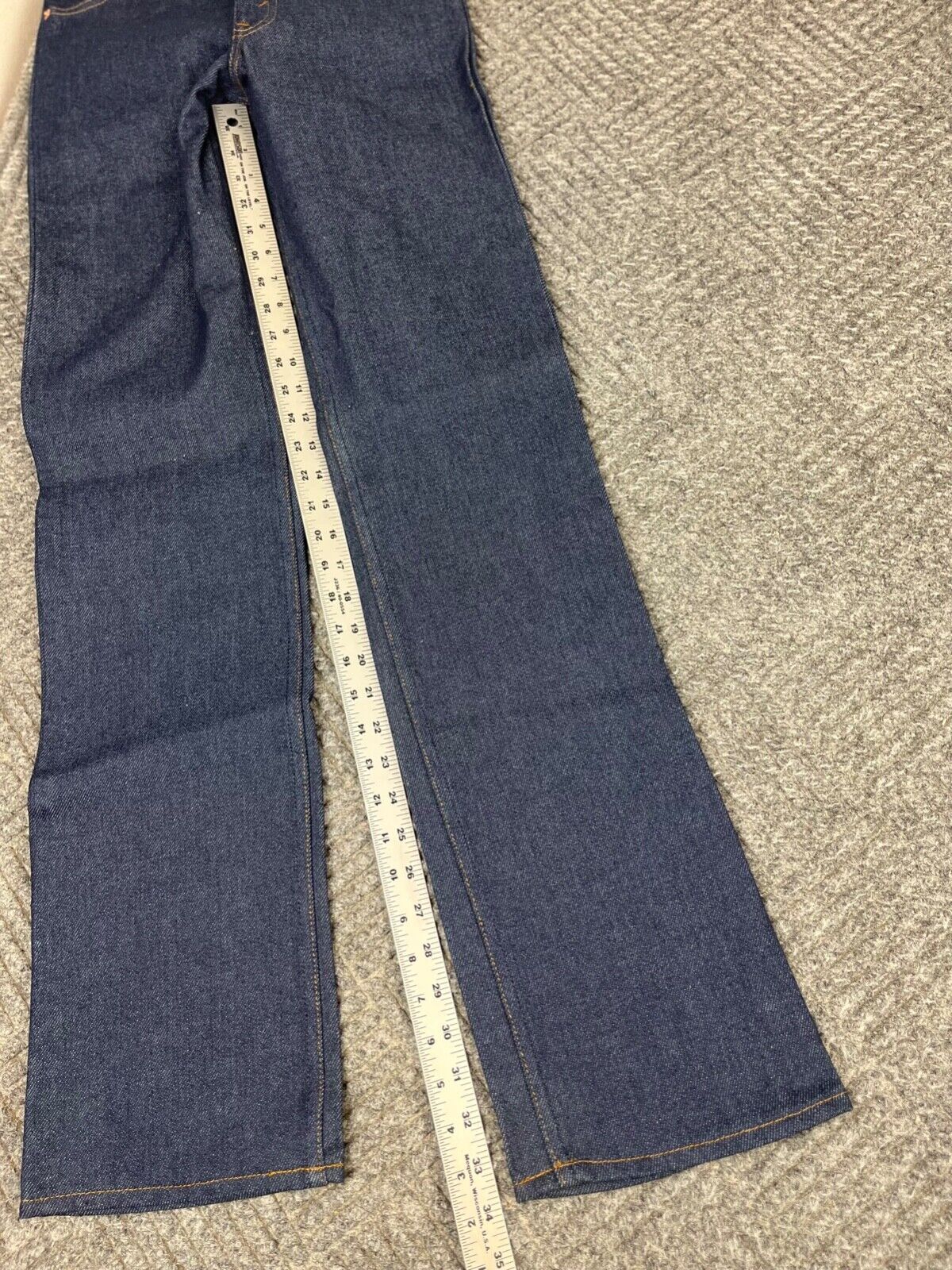 Vintage 80’s Levi’s 716 Saddleman Student Jeans 28×33 Dark Wash Bootcut NOS