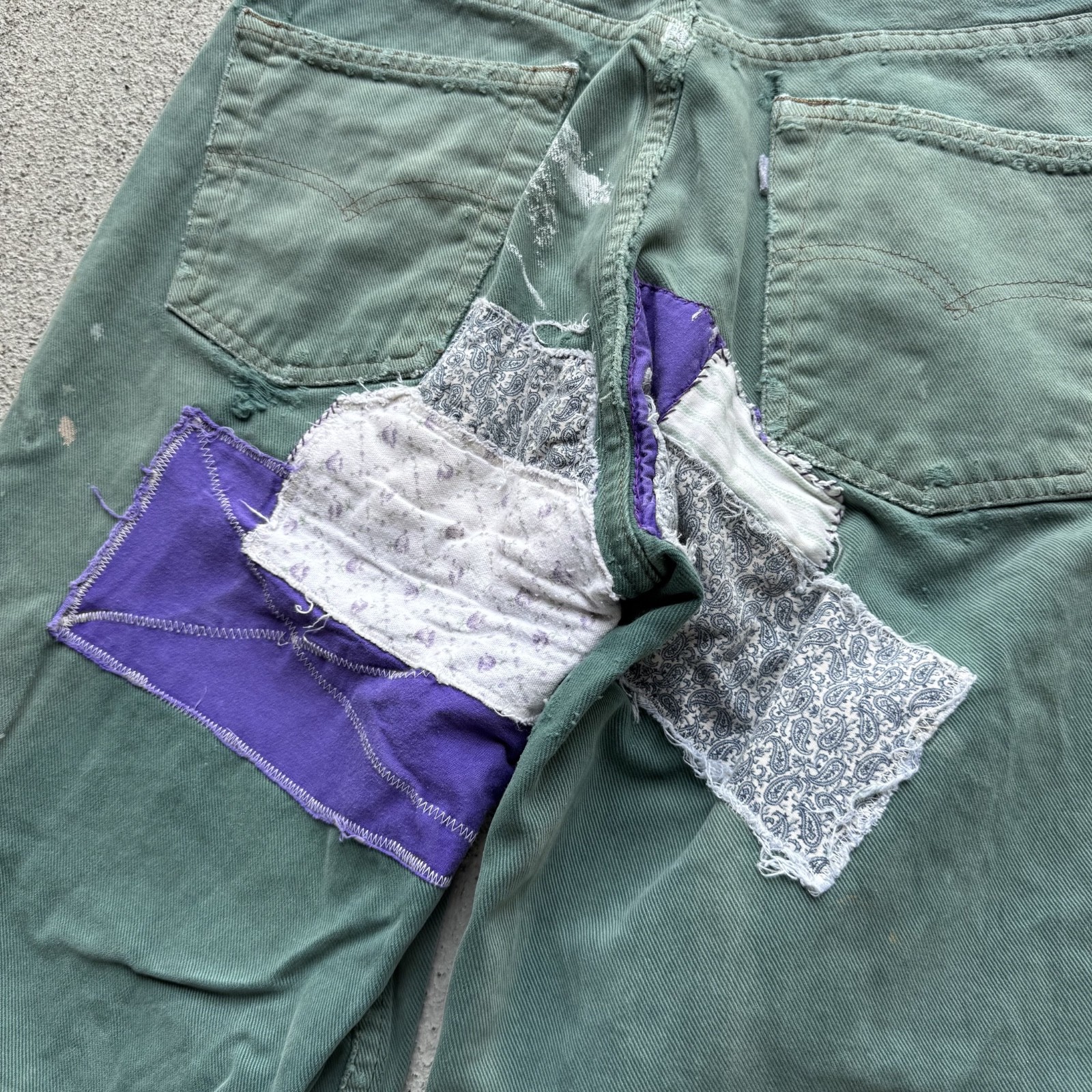 Y2K Levi’s Silver Tab Baggy Vintage Repaired Patchwork Painter Jeans 29×29