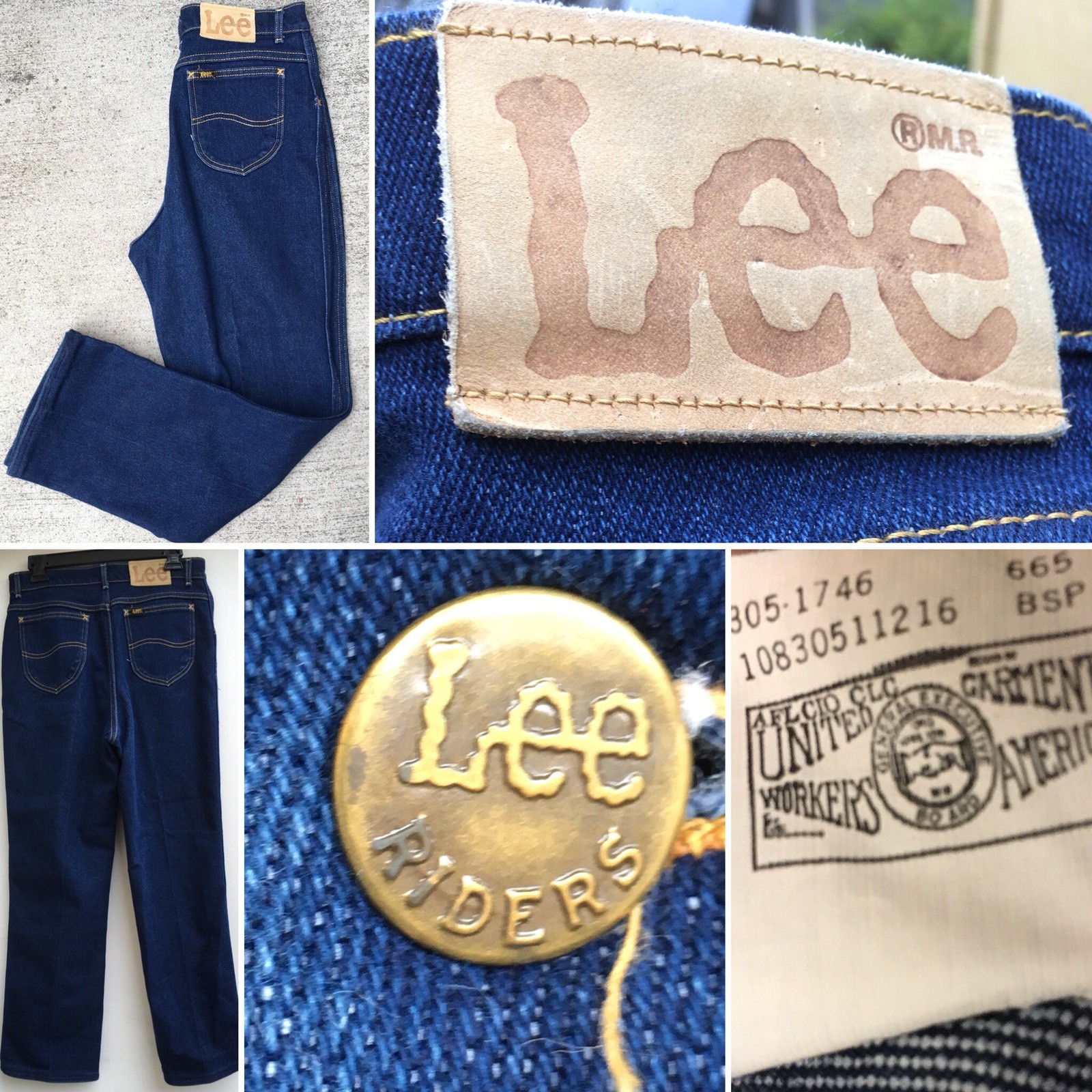Vintage Lee Riders Jeans High Waist Made In USA Sz 14 30 Waist Up To 31