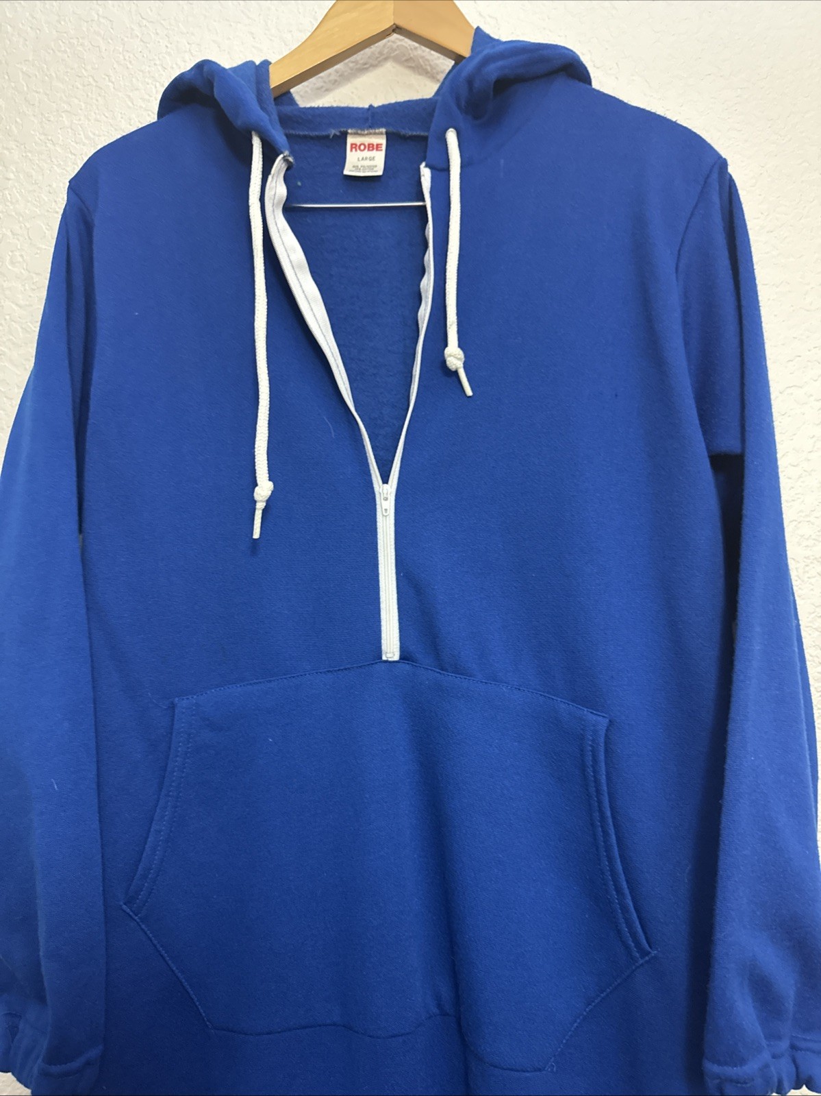 ROBE Leo Zodiac Hoodie Zip up Blue Lion Graphic Long Sleeve Size L NWOT w flaw