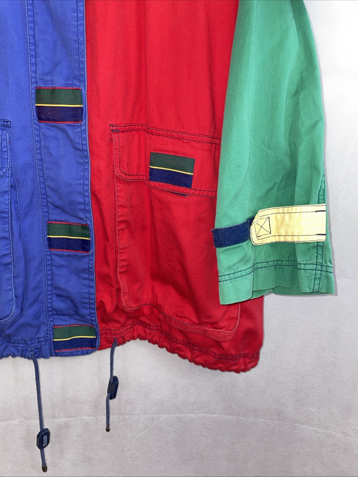Vintage Susan Bristol Jacket Color Block Hooded Teacher 90s Primary Size XL