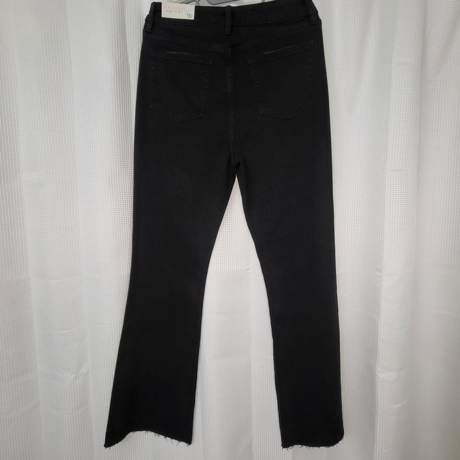 JUST USA Vintage 90s Style Y2K Denim Skinny Flare Jeans Mid Rise Washed Black 10
