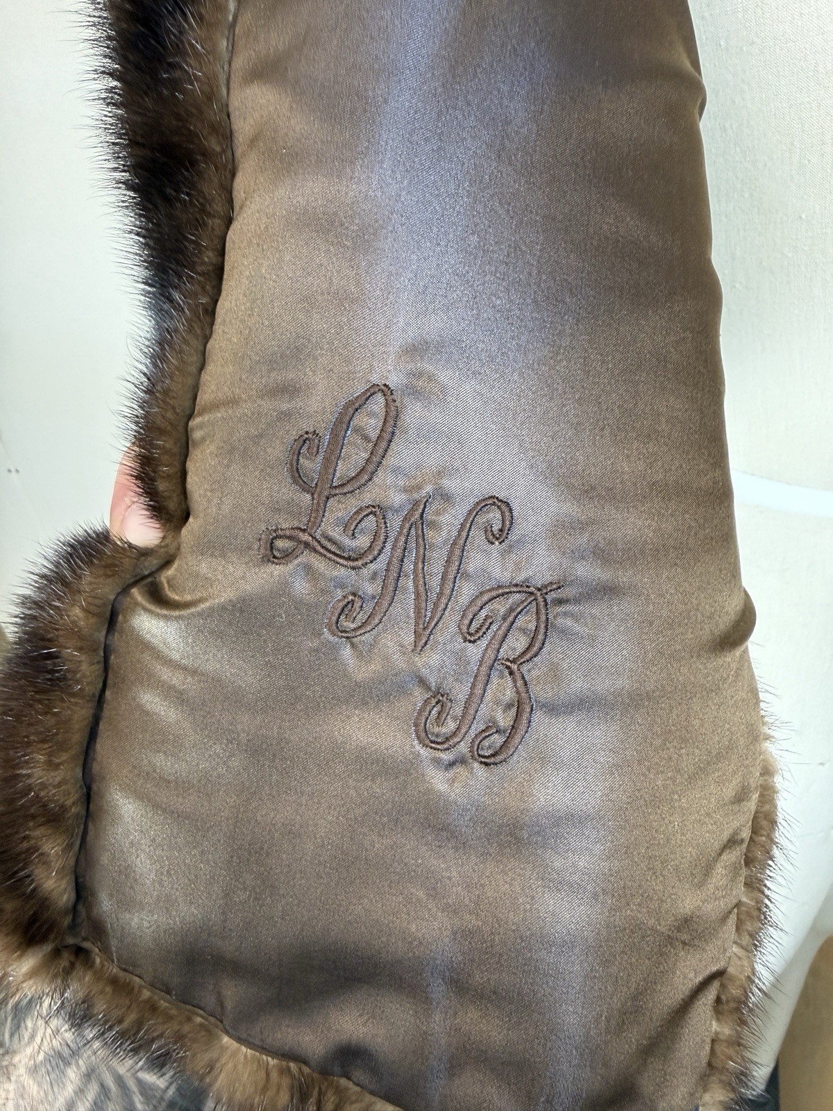 Vintage Fur Stole Cape Brown Mink 40s 50s Shawl Wrap Old Hollywood Glam Beckman