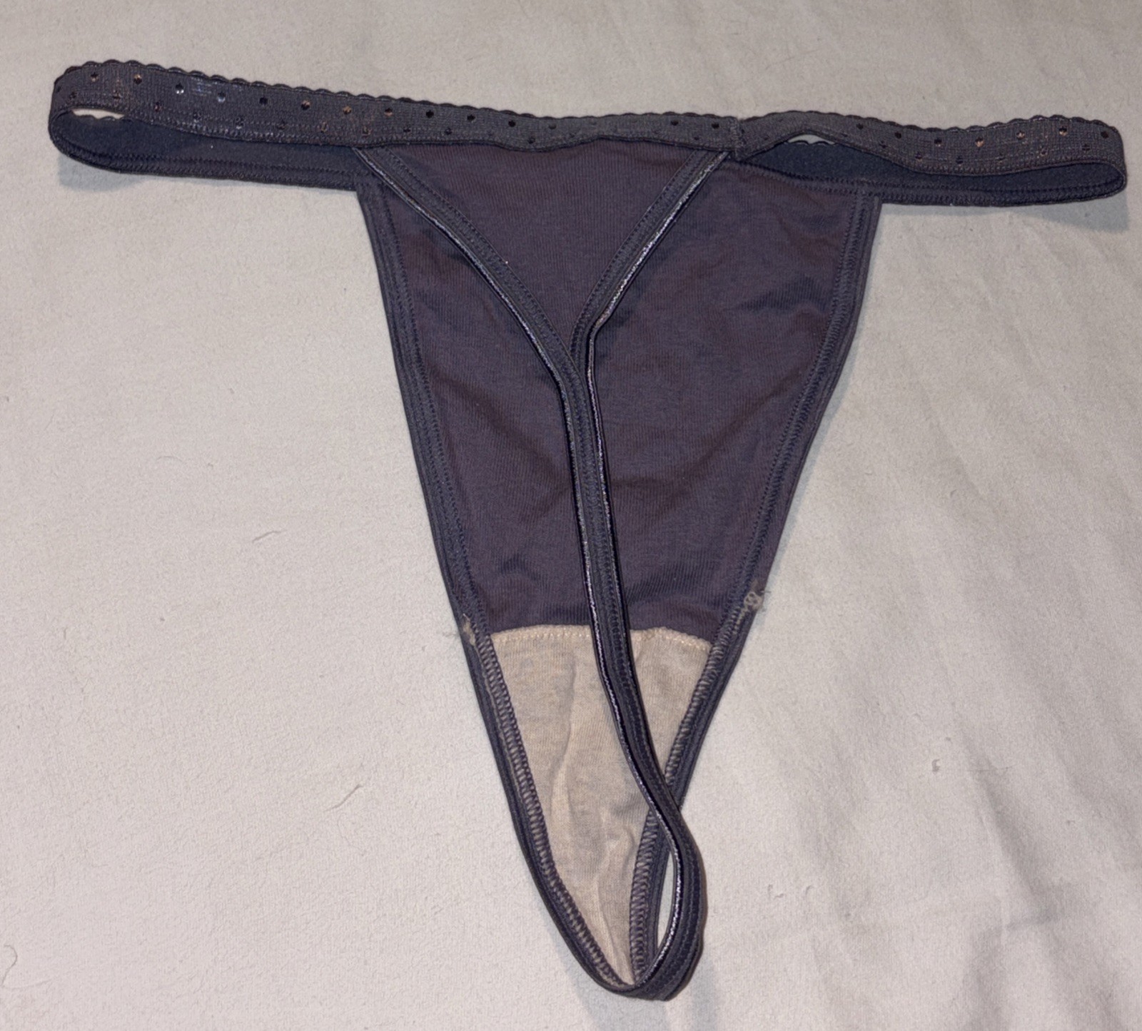 Warner’s Vtg Y2K Warner Panties M Thong String Mauve Bikini Cotton Underwear