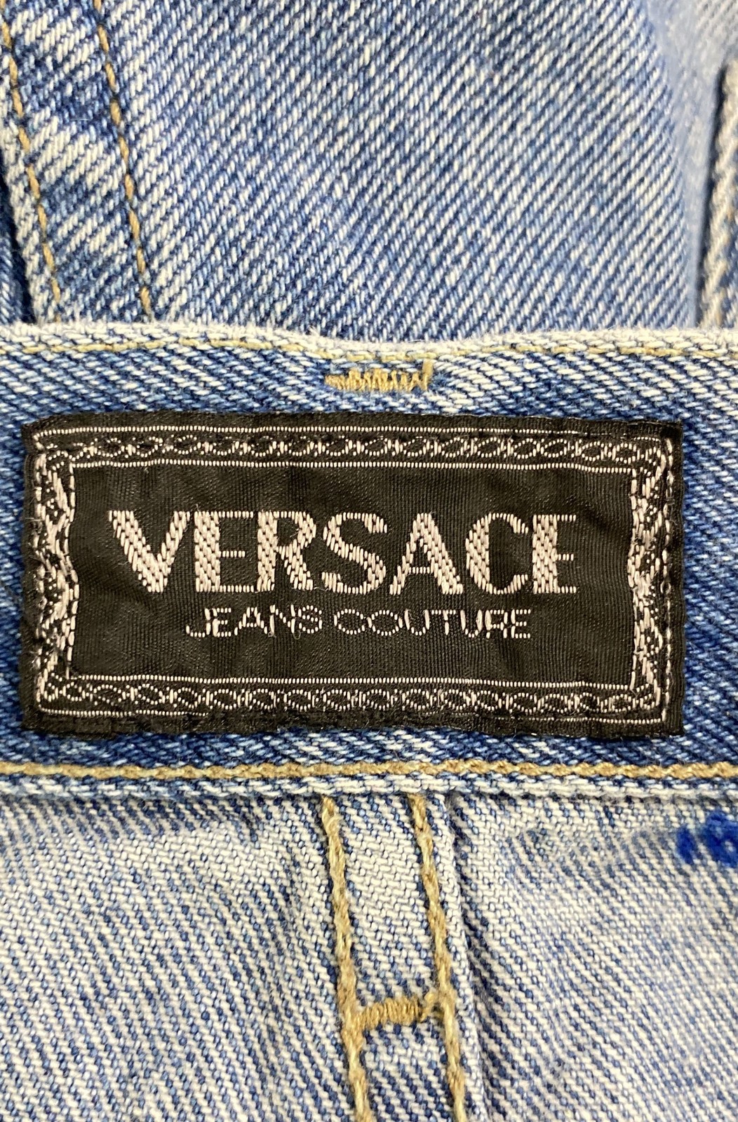 Vintage 90s Versace Jeans Couture Women’s Blue Straight High Rise Jeans Sz 29