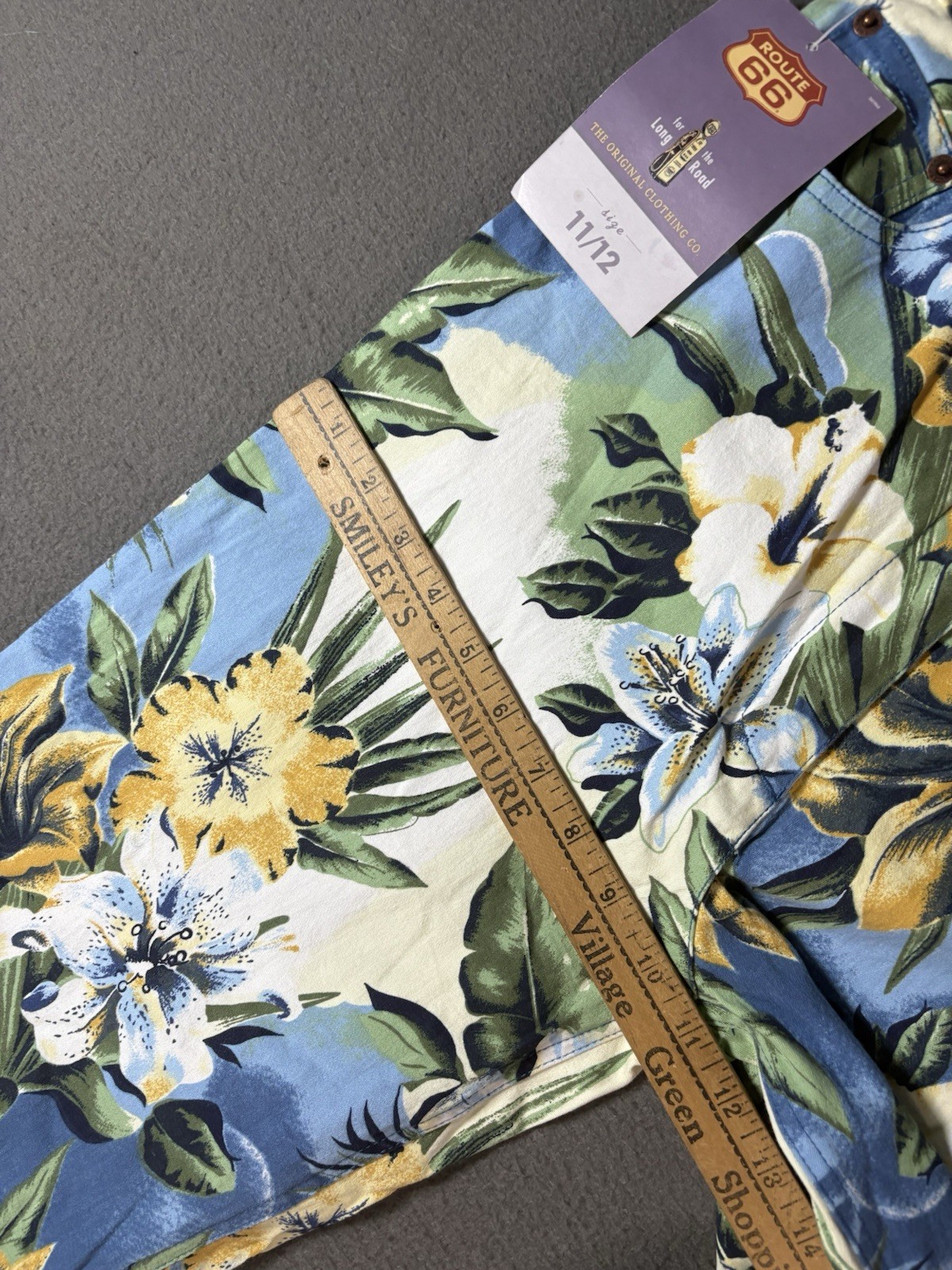 Vintage ROUTE 66 Flower Print pants Size 11/12 (28×26) NWT 90s Y2K 2000s