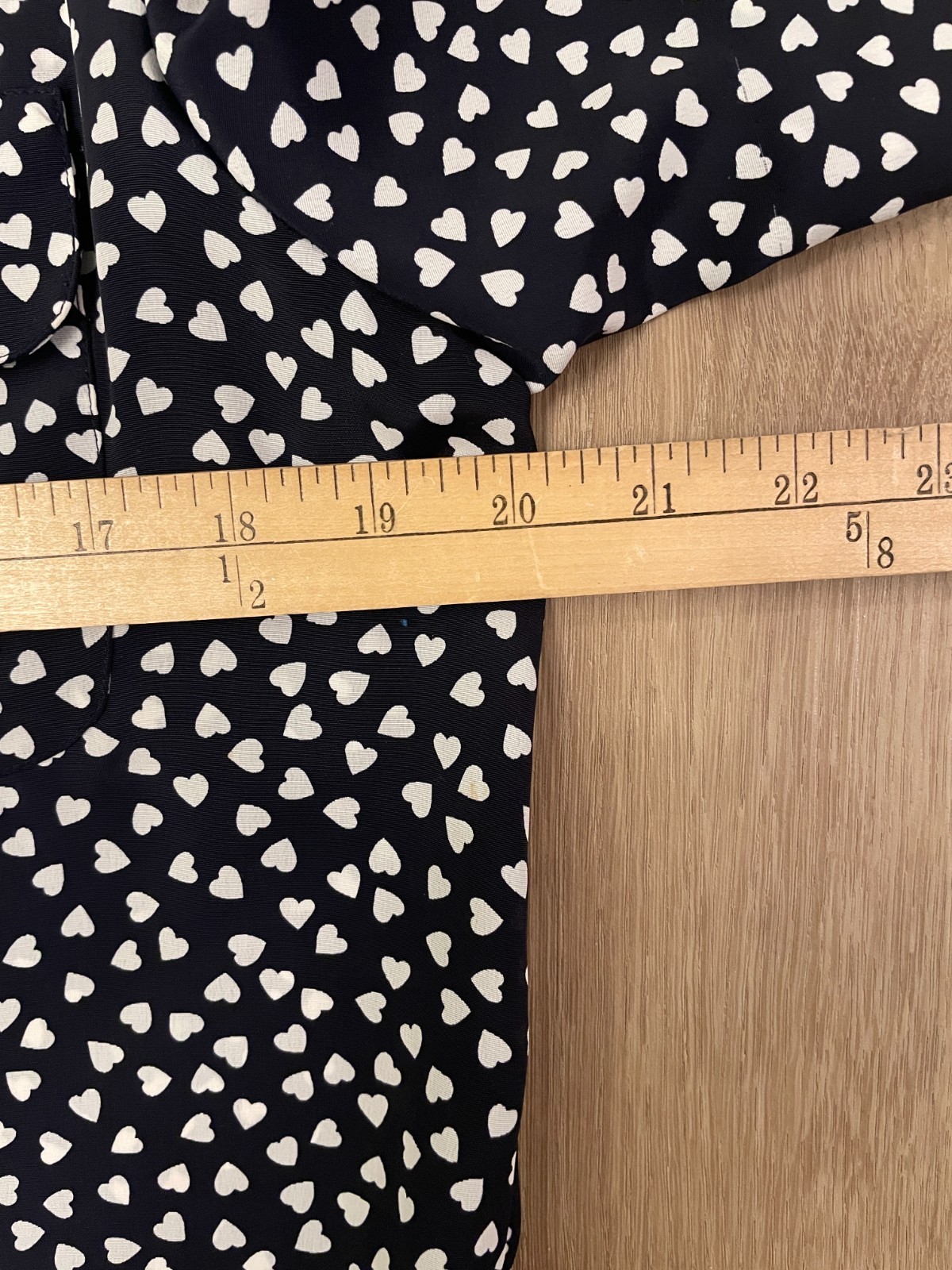 Vintage 80s Schrader Secretary Shirt Dress-Women’s 10P-Black White Heart Pattern