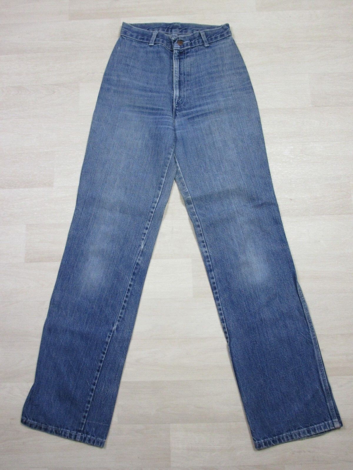 Vintage 1970’s H.I.S Jeans Woman’s Sz. 25 Wide Leg Boho Distressed High Rise