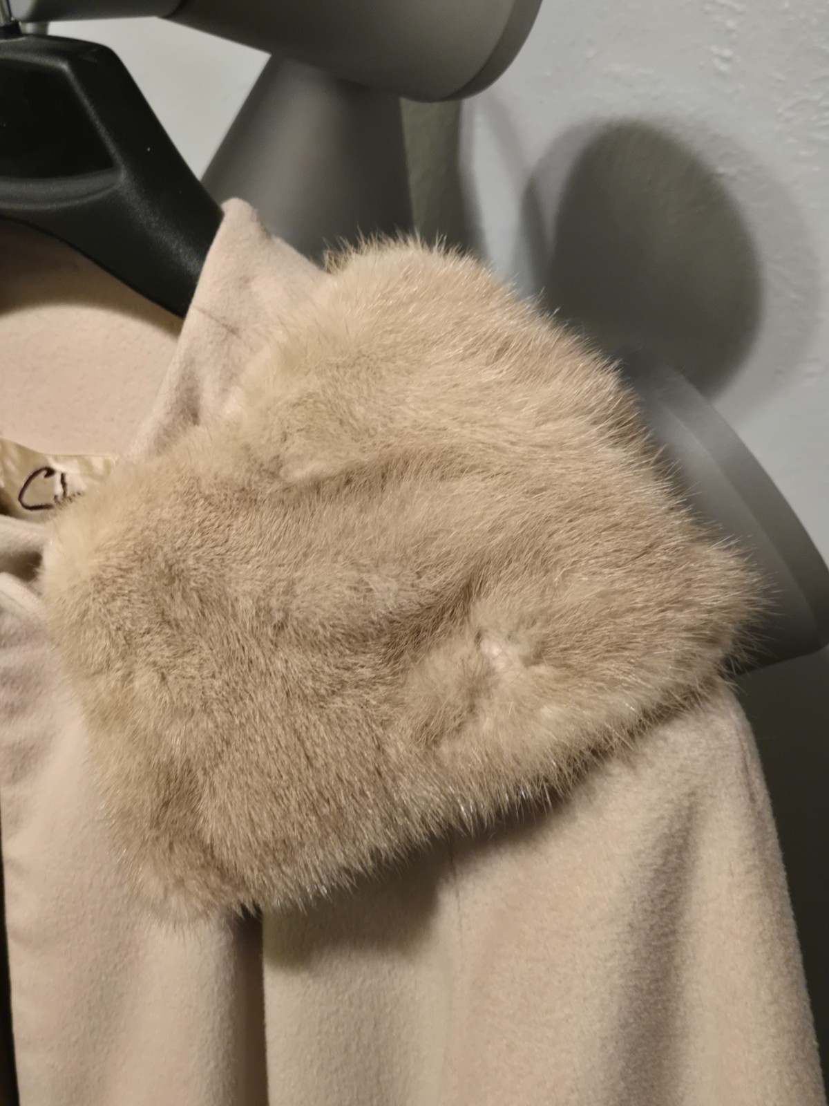 Vintage cashmere and ermine winter coat