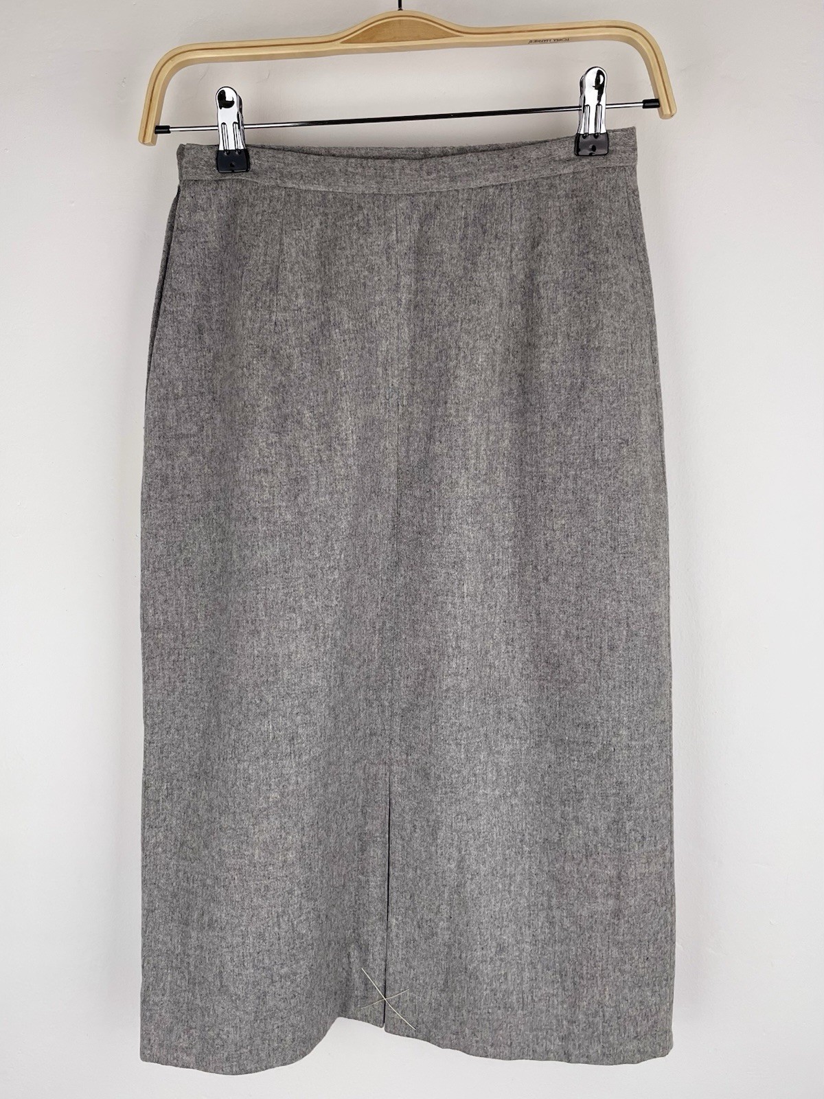 VTG 50s Gray Wool Skirt Lofties By Lawrence SZ 10 Waist 24 1/2 „