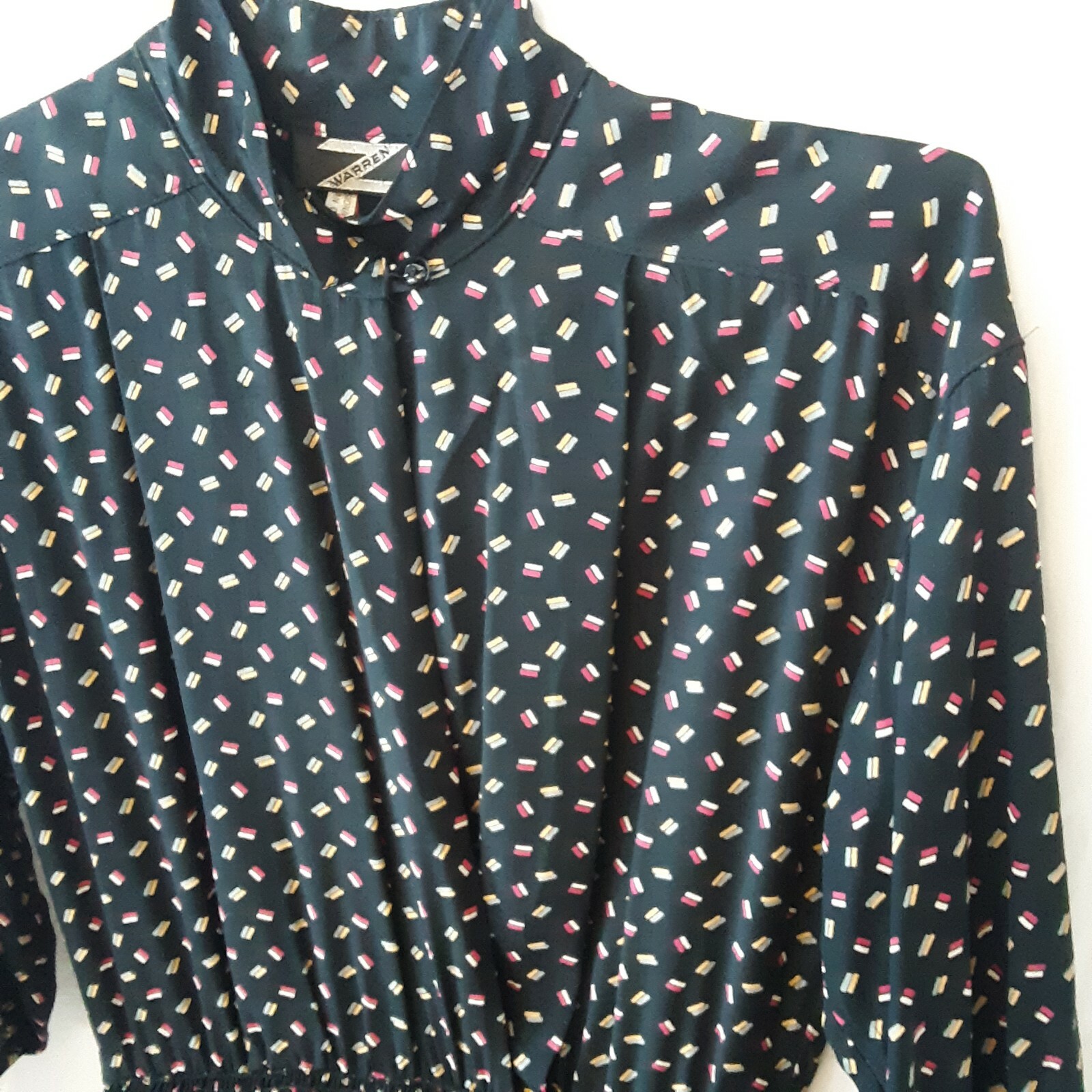 Vintage Warren Z ladies long Dress bodice Wrap full Church Dress Secretary Bank