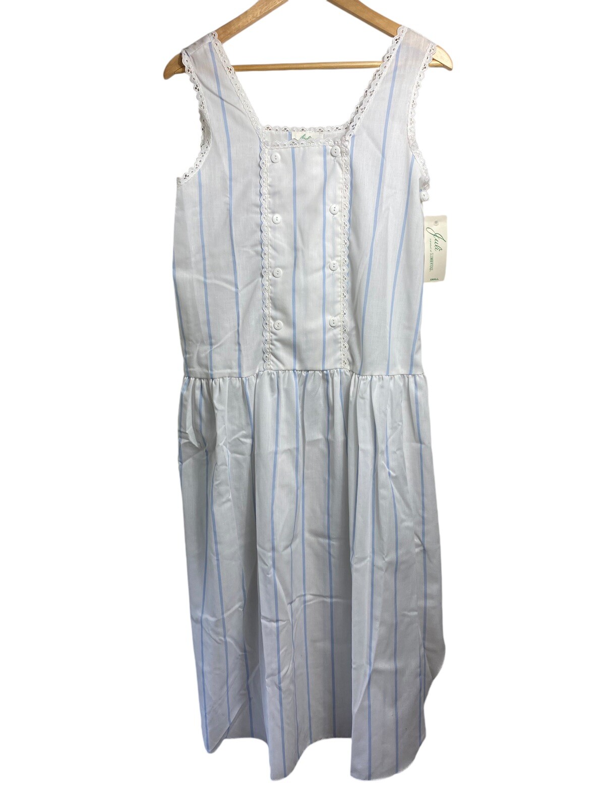 Vintage Juli New w Tags Cottagecore Prairie Peasant Eyelet Lace Sleep Day Dress