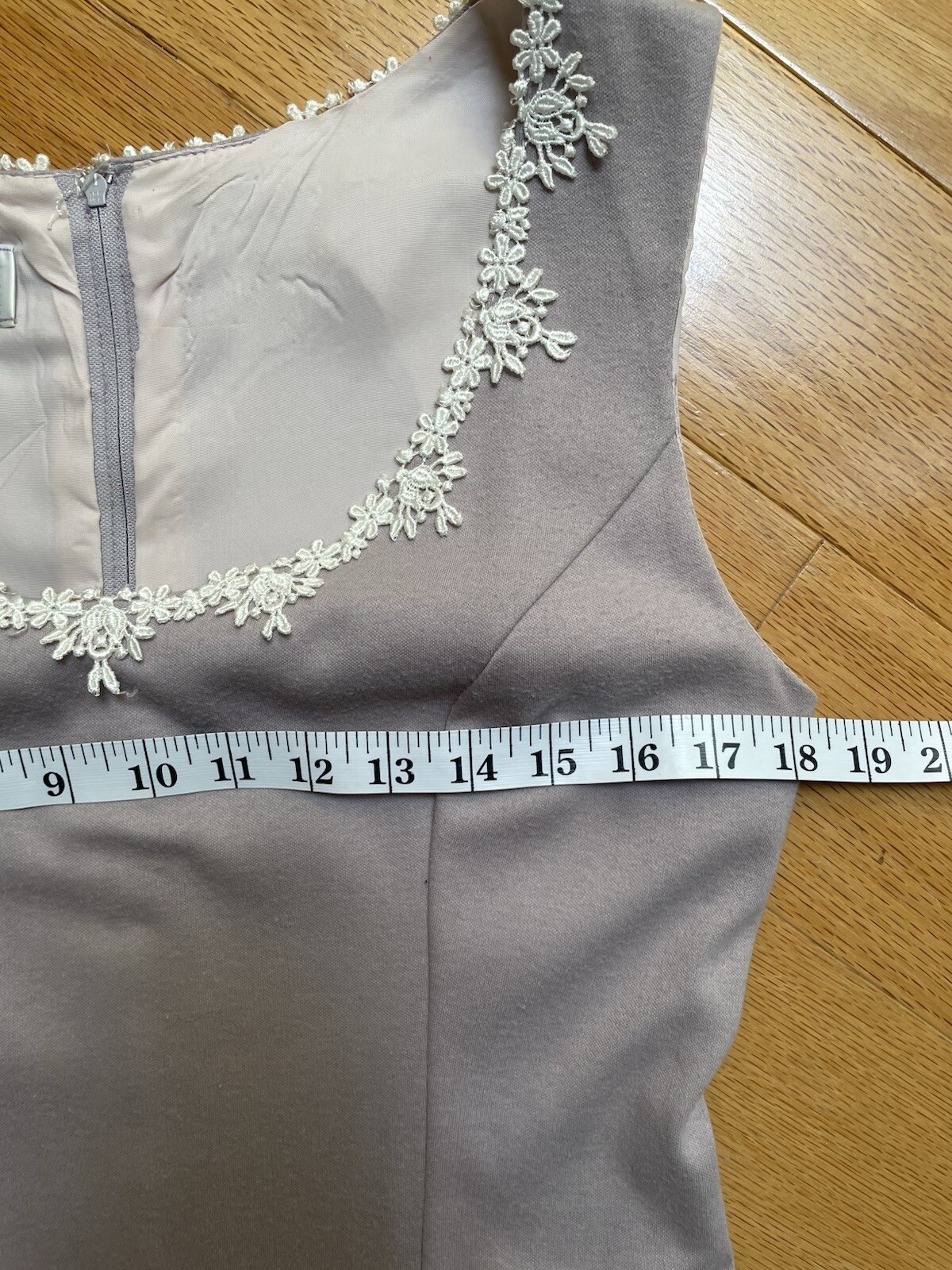 Vintage 80s Scott McClintock Dusty Mauve Cottage Midi Dress M Fit Flare Feminine