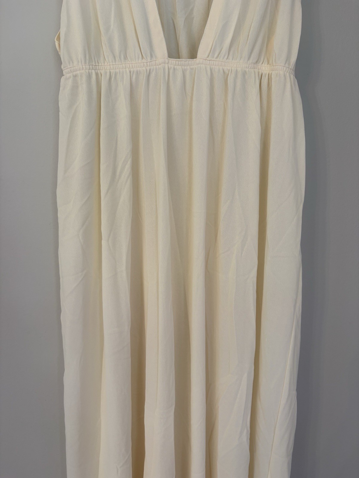 Vtg Scott Barrie BARAD 60s 70s Nightgown MCM L Large RARE Gown Plunging V Neck