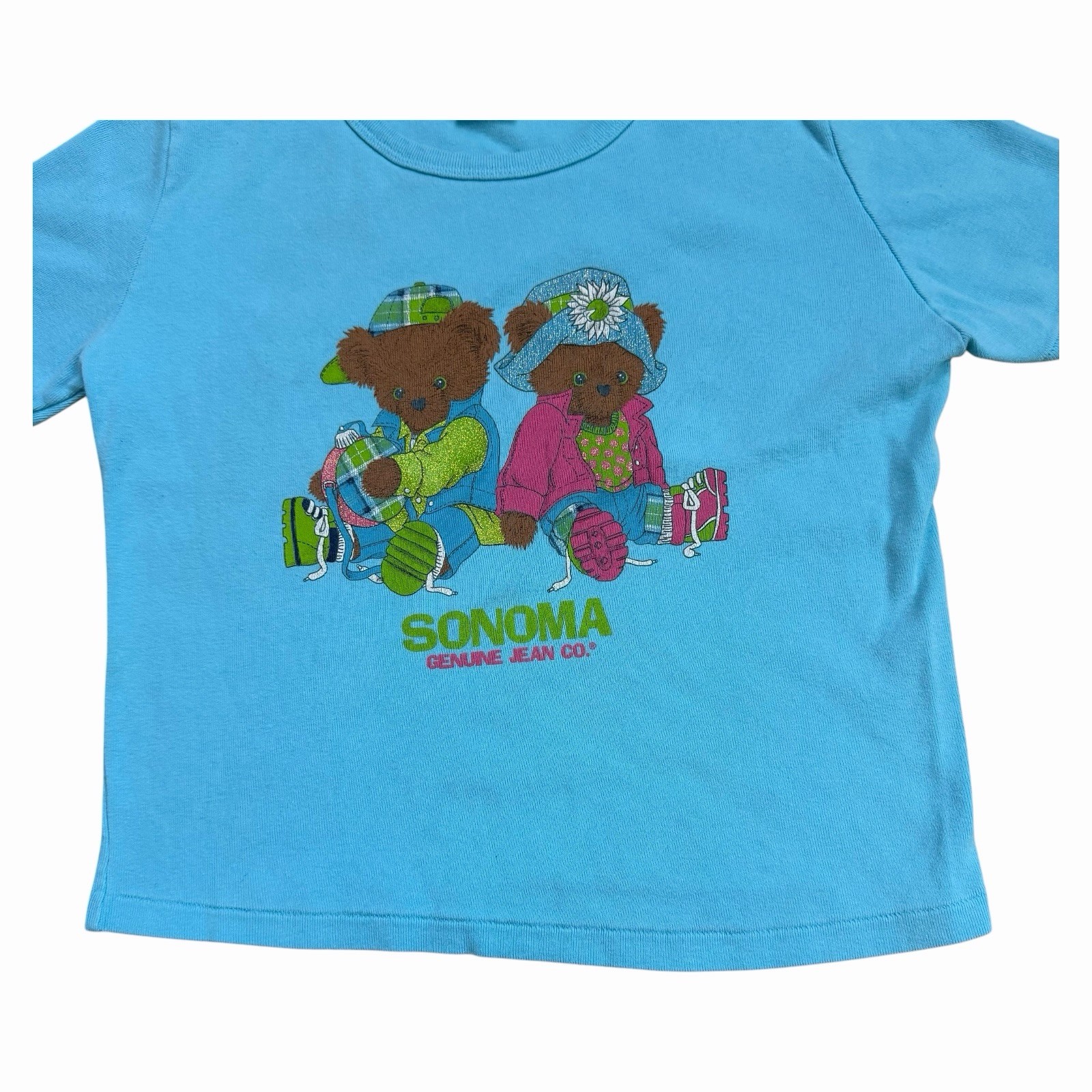 Vintage 90s Genuine Sonoma Jeans Company Teddy Bear Crop Top T-Shirt Large / XL