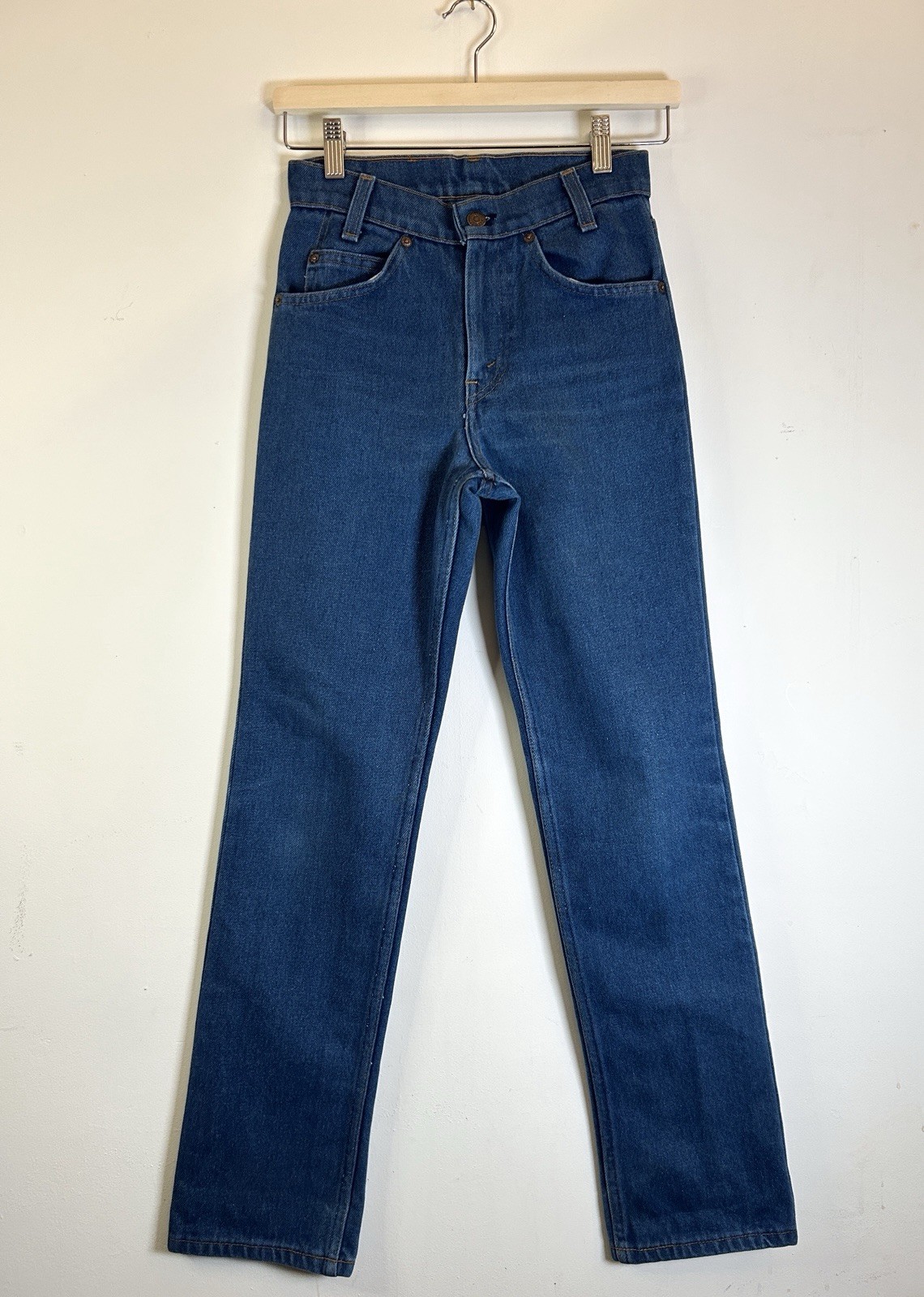 LEVI’S VINTAGE Student Fit Orange Tab 718-0914 denim jeans 26×30 (run small)
