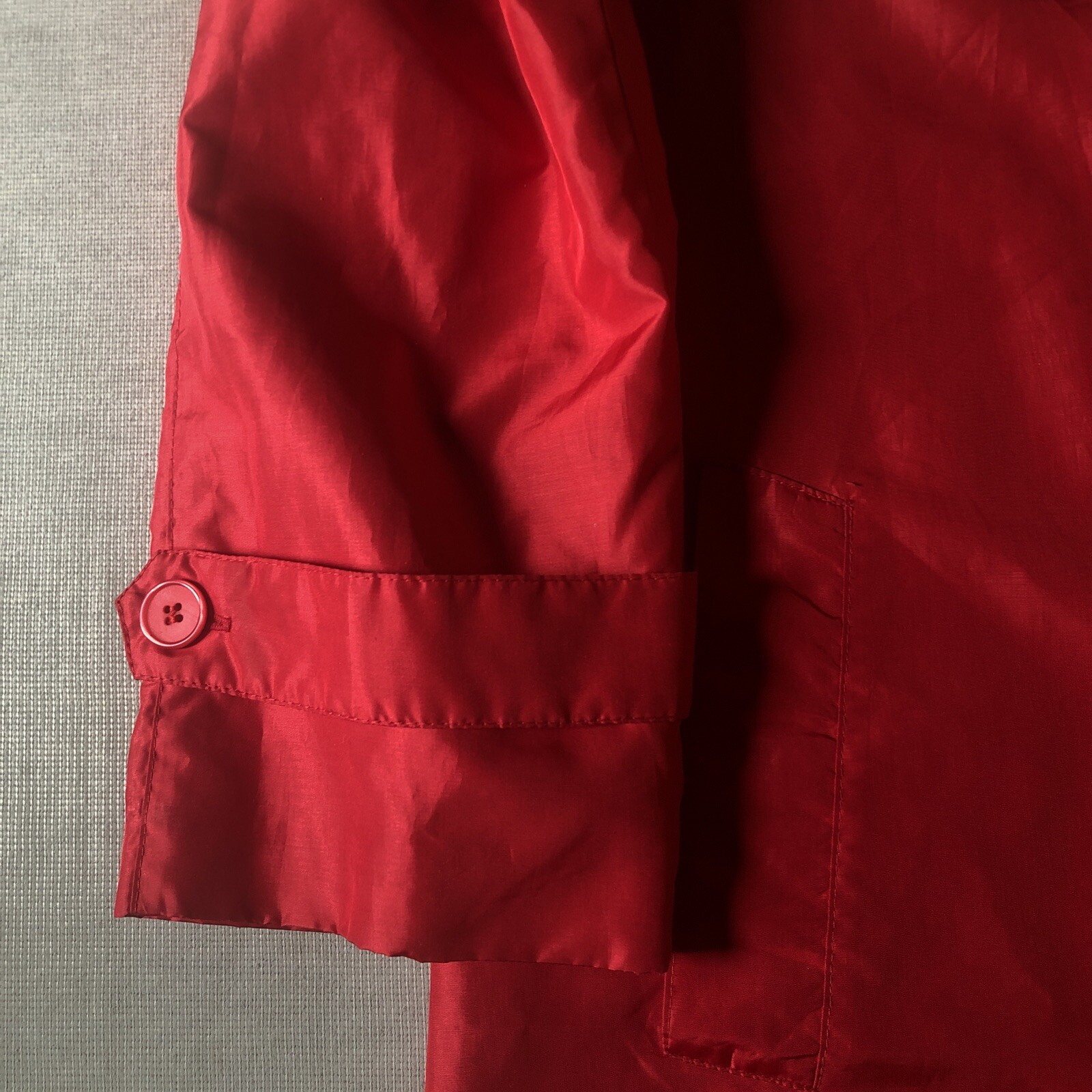 Vtg Forecaster of Boston 11/12 Long Red Lightweight Nylon Rain Coat Jacket Retro