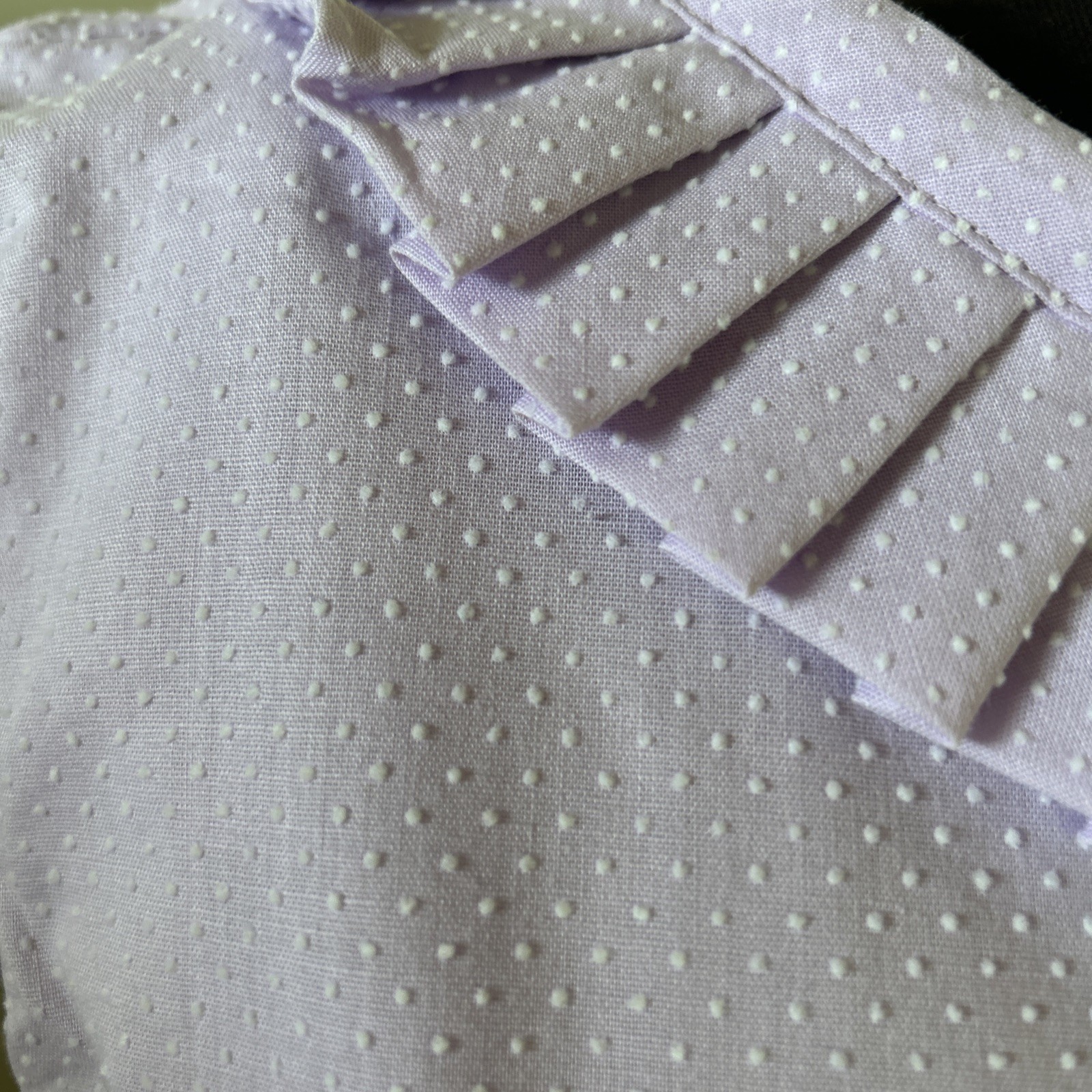 Vintage 1960’s Shaker Square By Bill Sims Pale Lavender Dotted Swiss Dress