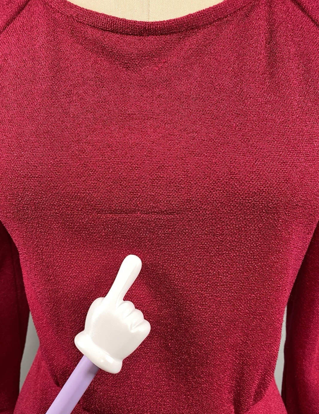 Vintage Dress SIZE MEDIUM red long sleeve LESLIE FAY 70s 80s classic long sleeve