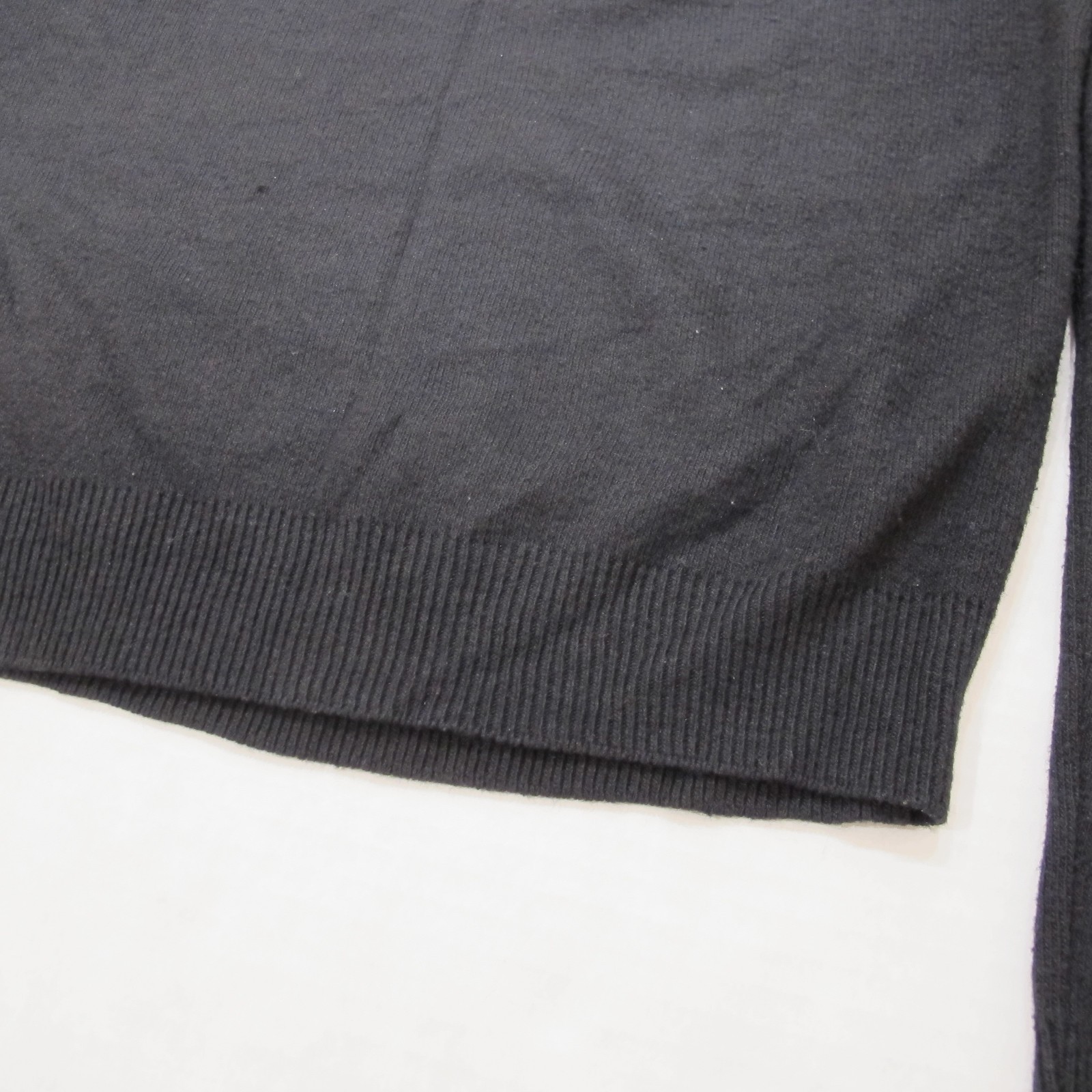 Vintage Featherknits Sweater Womens Small Black Mod 60s Acrylic Minimalist Basic