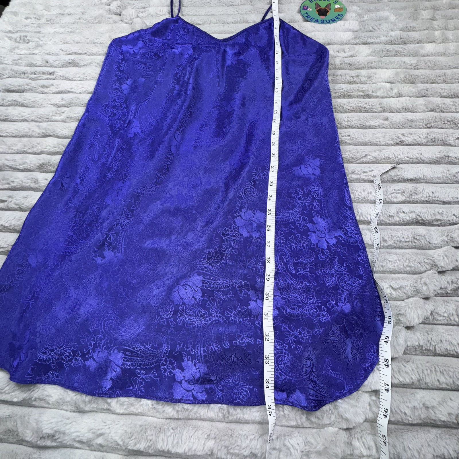 Romance Du Jour Large Inc Lingerie Teddy Purple Floral Paisley Inlay Slip Dress