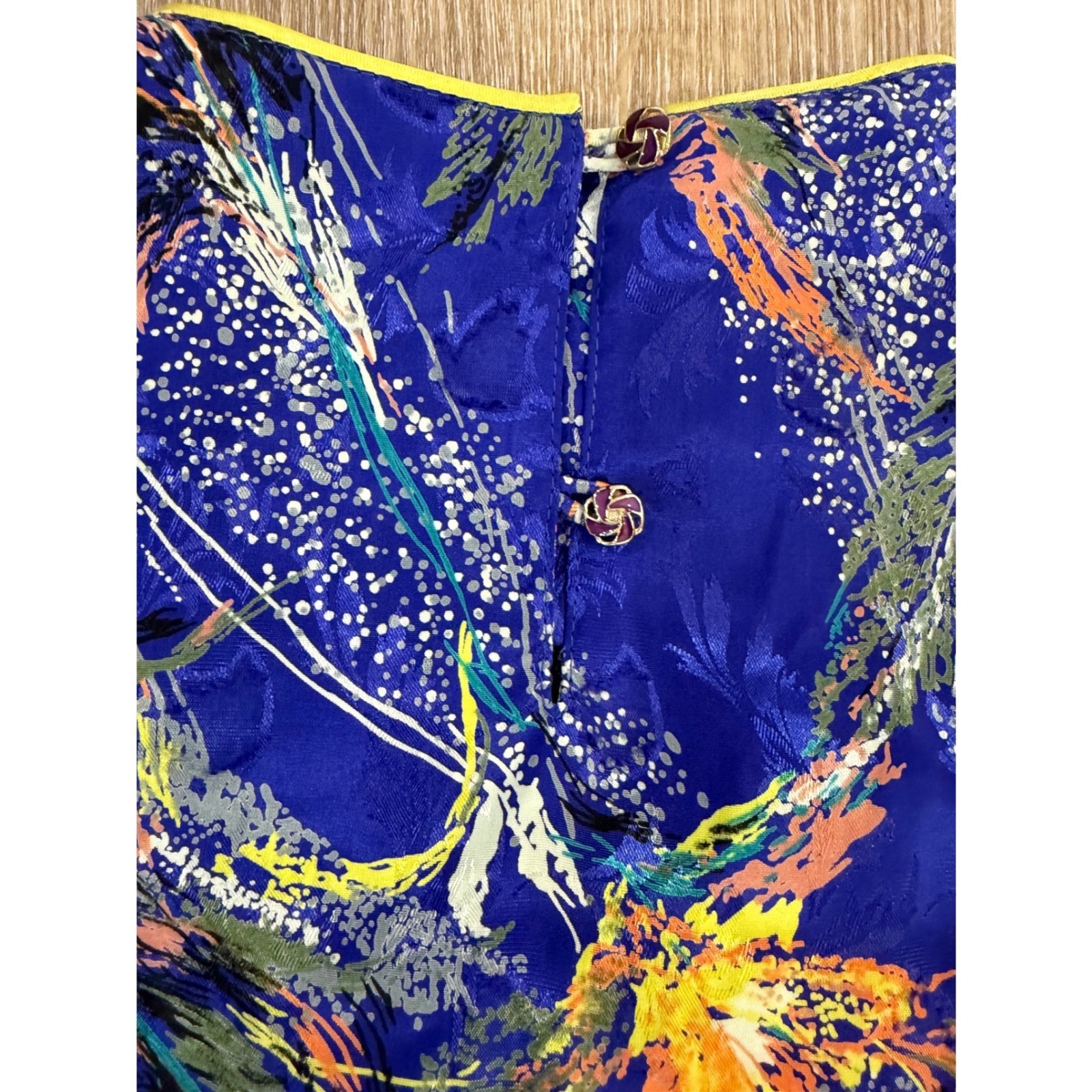 Objectives For Women Shift Dress Womens S Blue Abstract Jacquard Vintage