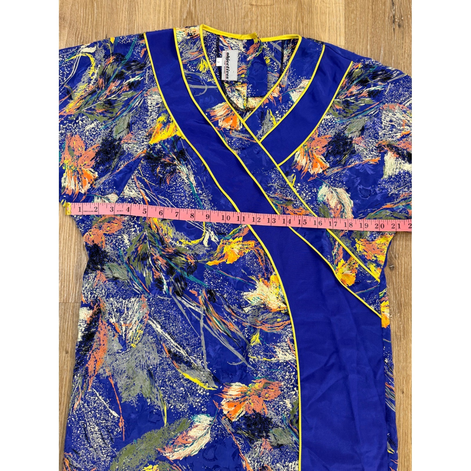 Objectives For Women Shift Dress Womens S Blue Abstract Jacquard Vintage