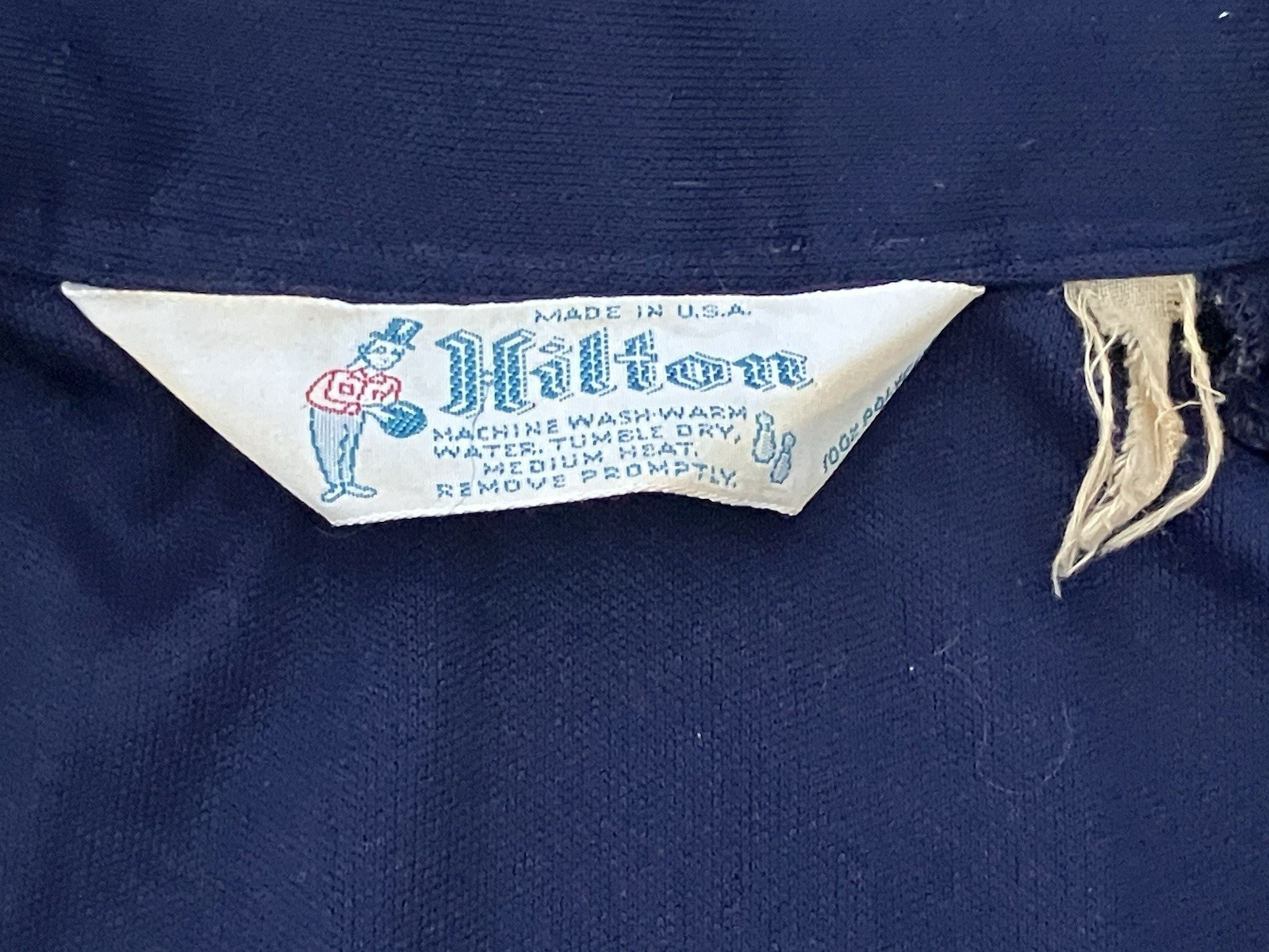 Vtg Bowling Shirt Womens Rockabilly Red White Blue Chain Stitch Pins Patches