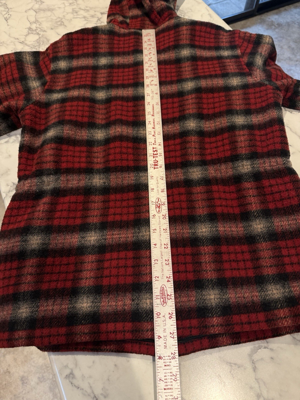 Vintage Woolrich Red Plaid Coat 44 Chest Chore Work Casual Jacket Womens M Men S