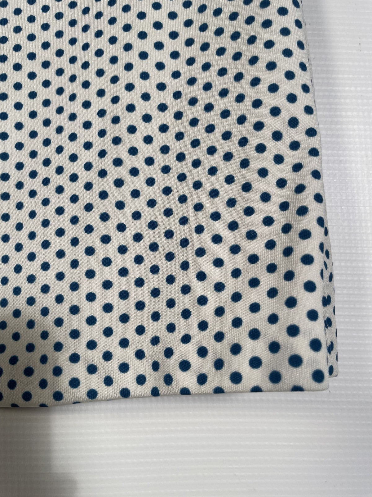 Vintage 1970’s Blue Polka Dot Blouse With Collar Tie Size S