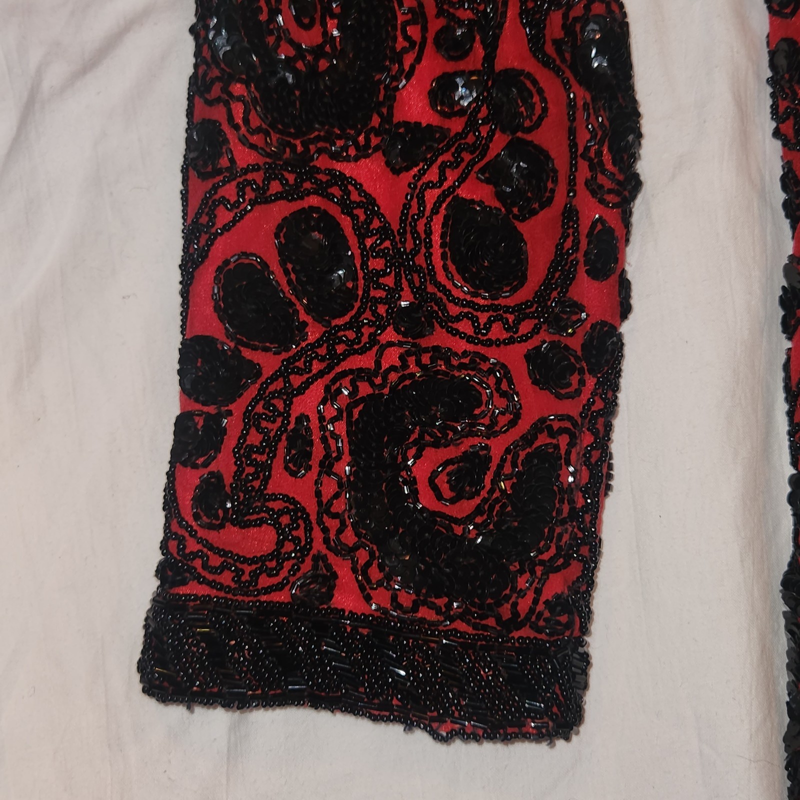 Vintage 1980s Beaded Sequin Niteline by Della Roufogali Made in India Size 8 Fun