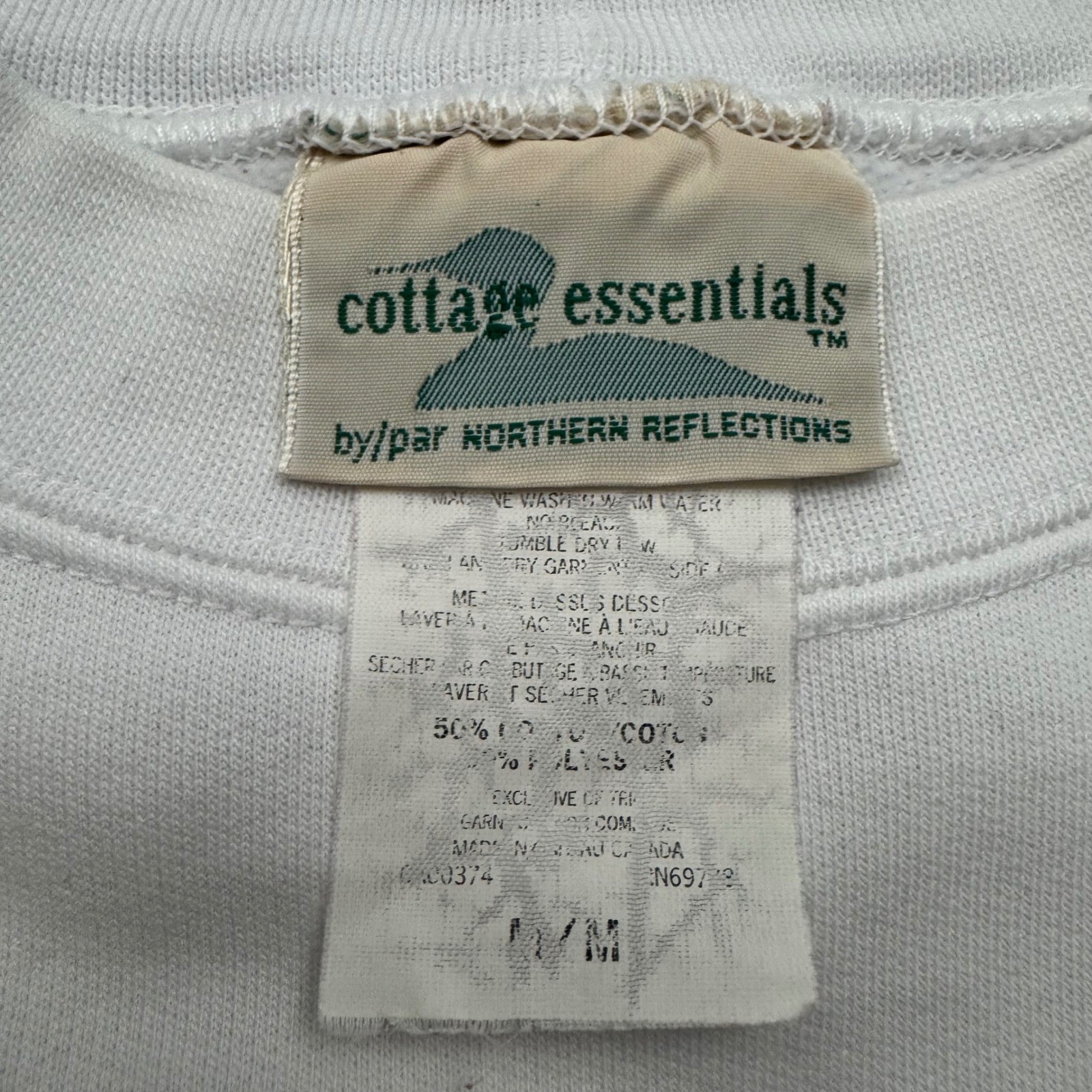 Vintage 90s Northern Reflections Teddy Bear Winter Snow Grandma Sweatshirt M
