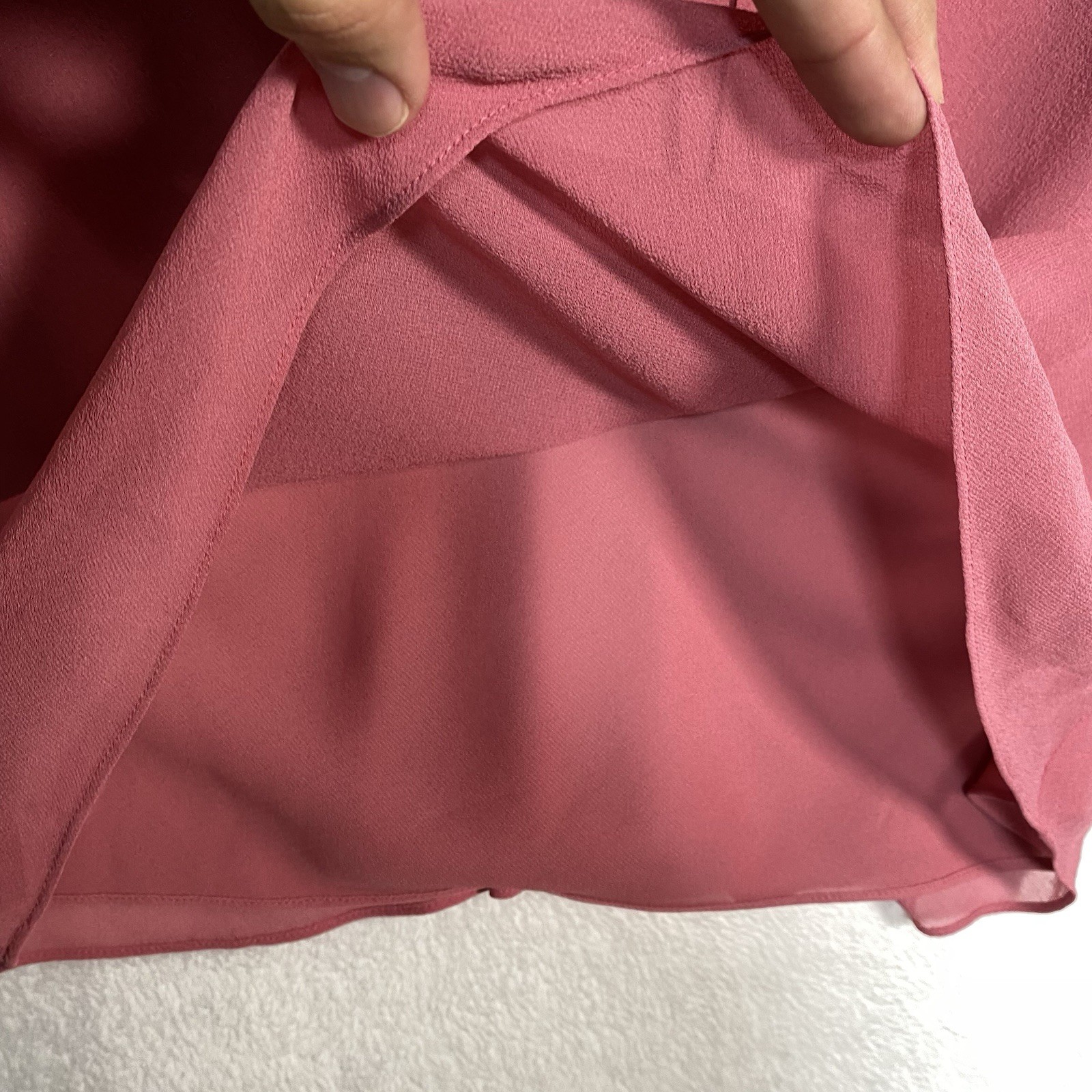 Vintage Pendleton 100% Silk Pussy Bow Blouse Mauve Pink Sheer Office Siren Sz 12