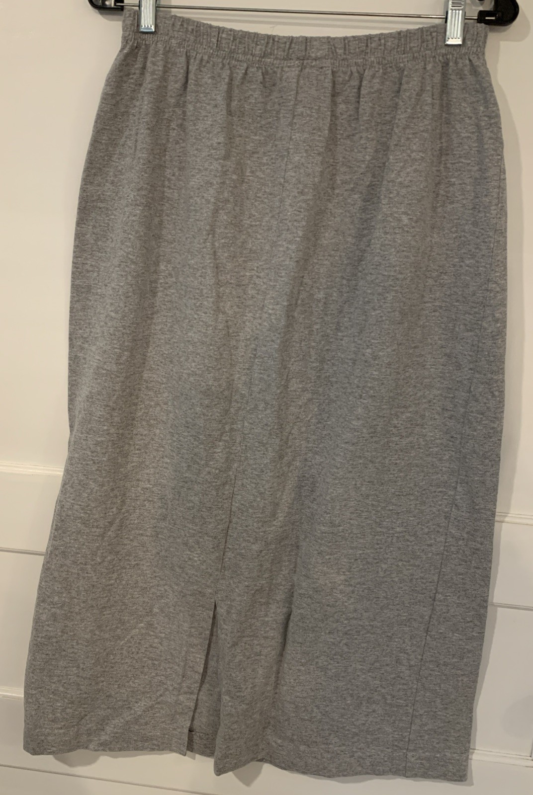 Steven Ross Naturally L Short Sleeve Zip Top & Maxi Skirt Set Gray Vintage